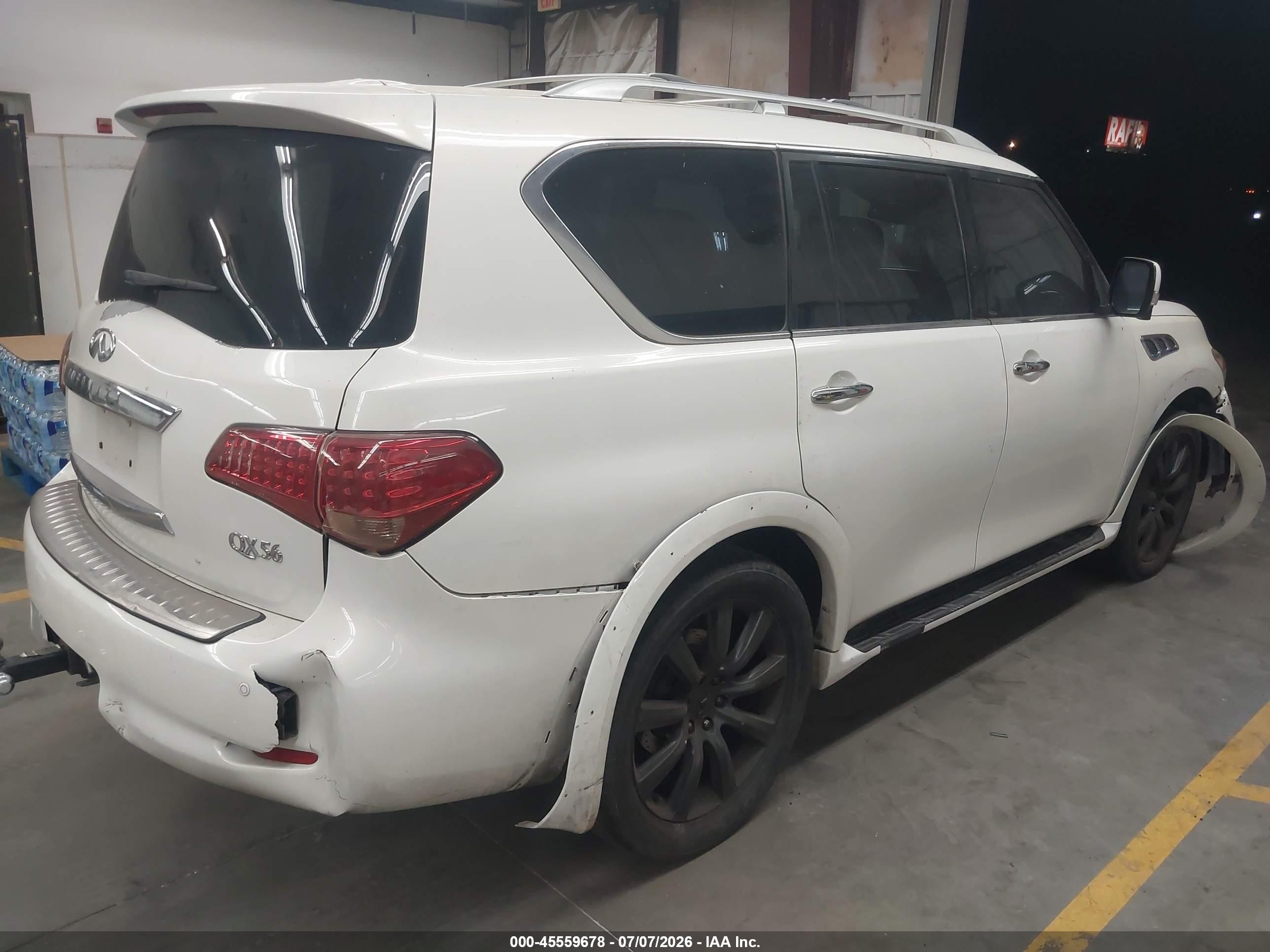 2012 Infiniti Qx56   White vin: JN8AZ2NC9C9316770