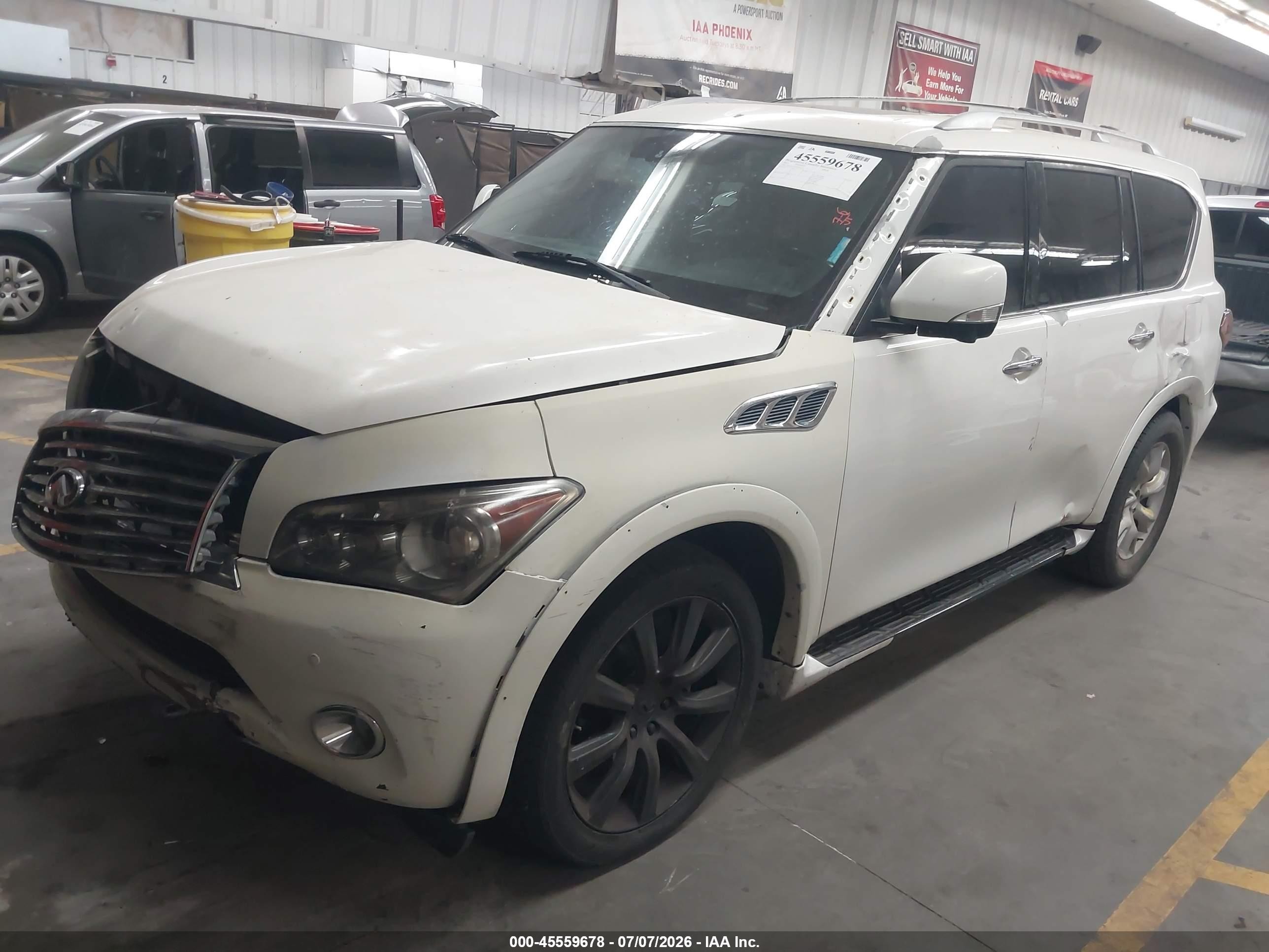 2012 Infiniti Qx56   White vin: JN8AZ2NC9C9316770