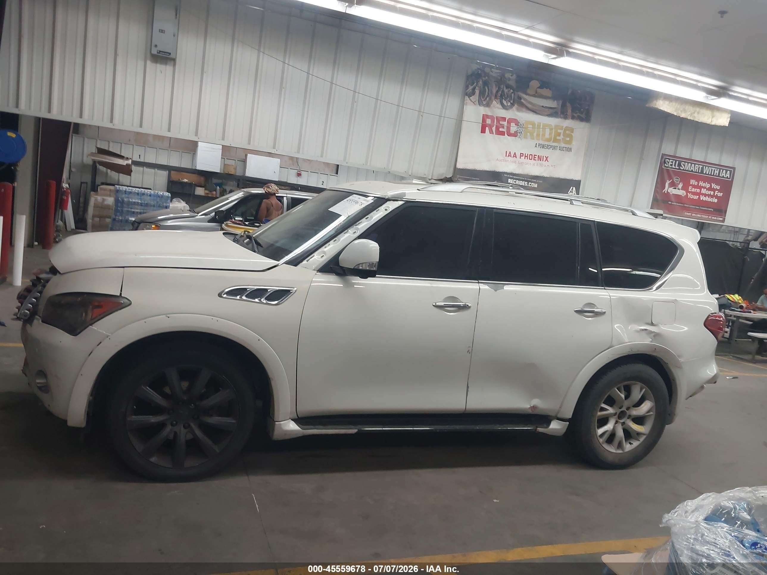 2012 Infiniti Qx56   White vin: JN8AZ2NC9C9316770