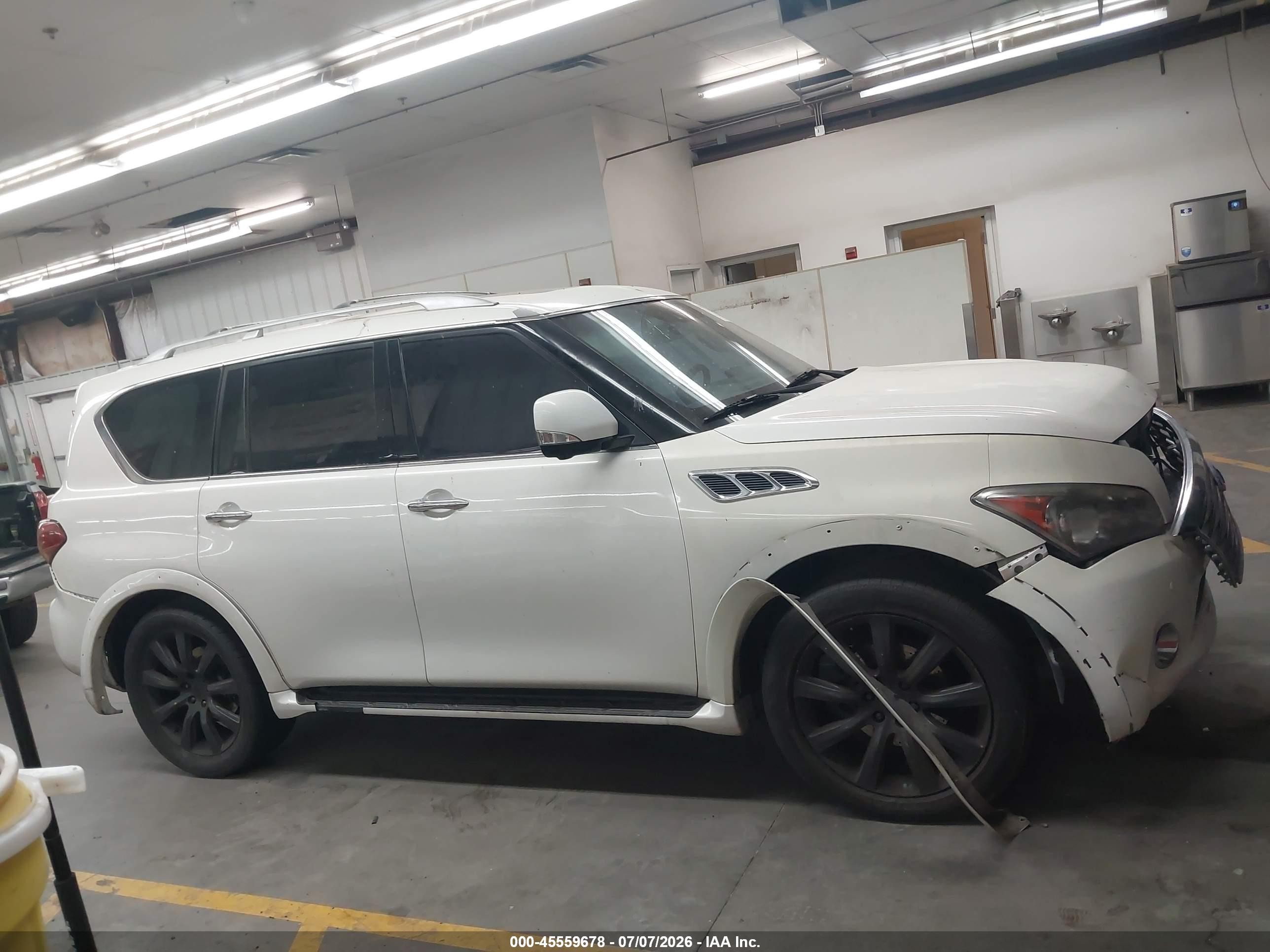 2012 Infiniti Qx56   White vin: JN8AZ2NC9C9316770