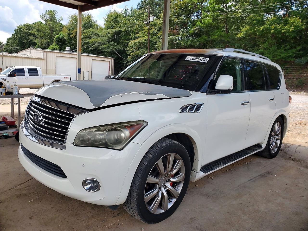 2012 Infiniti Qx56 Base White vin: JN8AZ2NC9C9317529