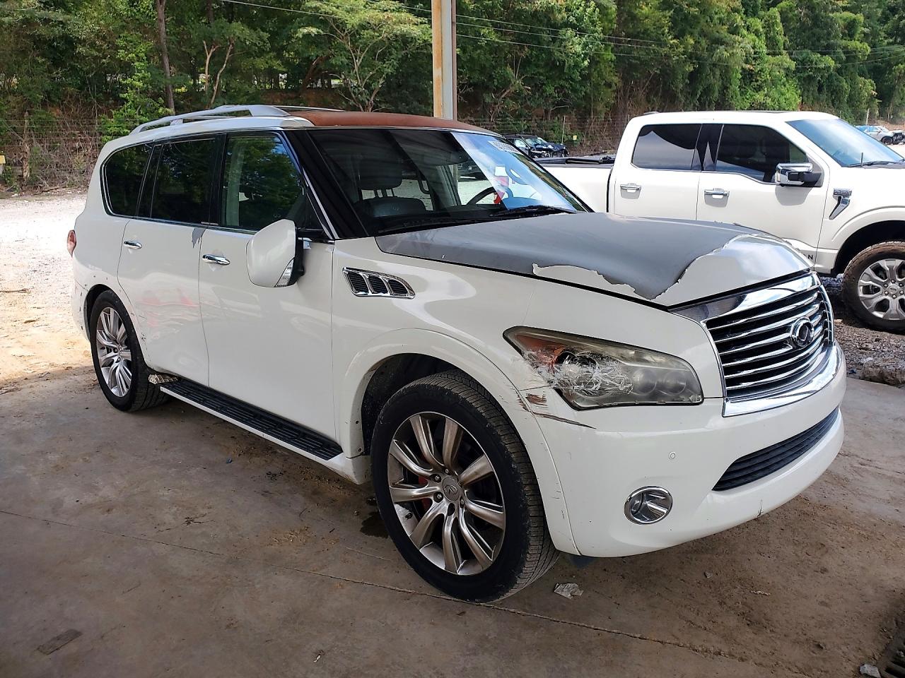 2012 Infiniti Qx56 Base White vin: JN8AZ2NC9C9317529