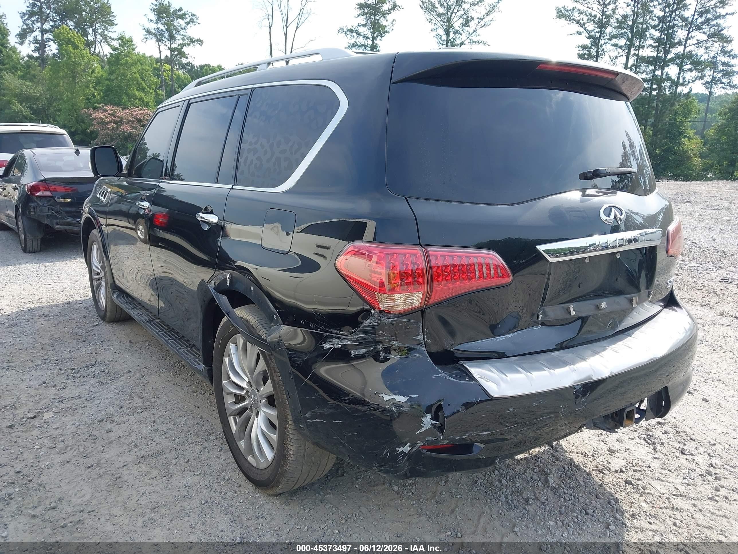 2015 Infiniti Qx80   Black vin: JN8AZ2NC9F9370459