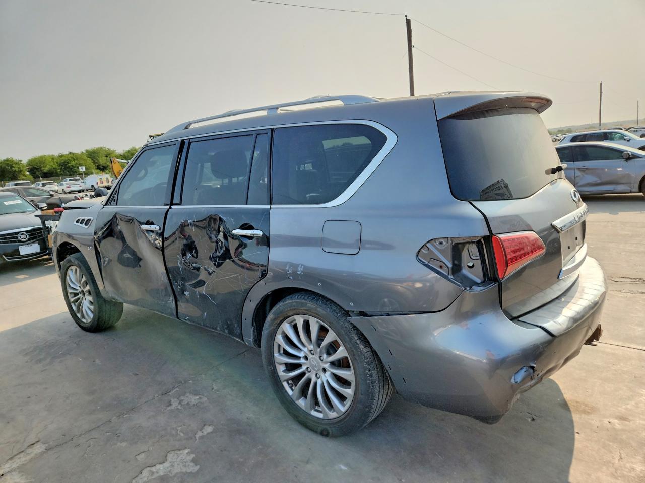 2015 Infiniti Qx80 Base Gray vin: JN8AZ2NCXF9371832