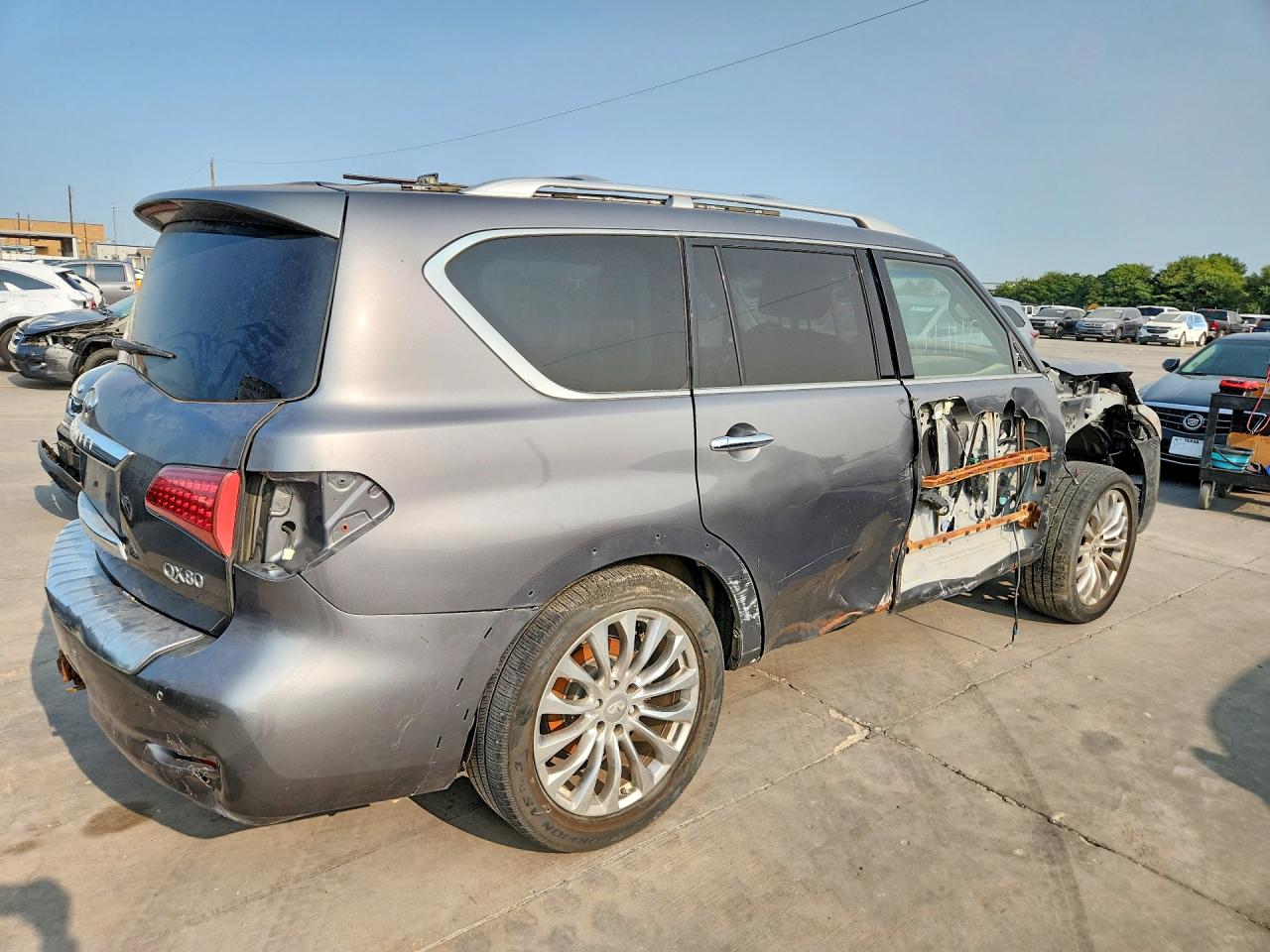 2015 Infiniti Qx80 Base Gray vin: JN8AZ2NCXF9371832