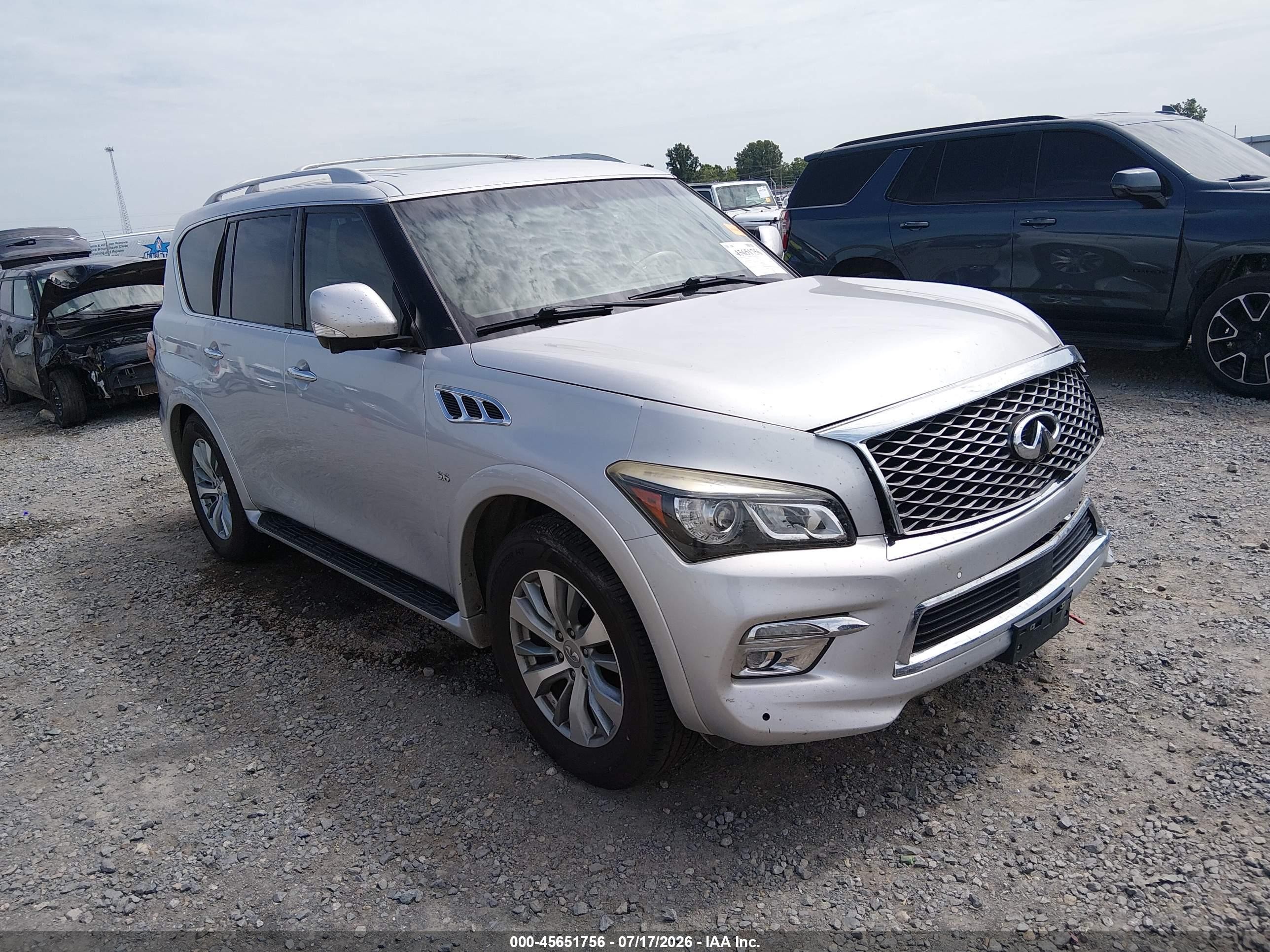 2015 Infiniti Qx80   Silver vin: JN8AZ2ND1F9770301