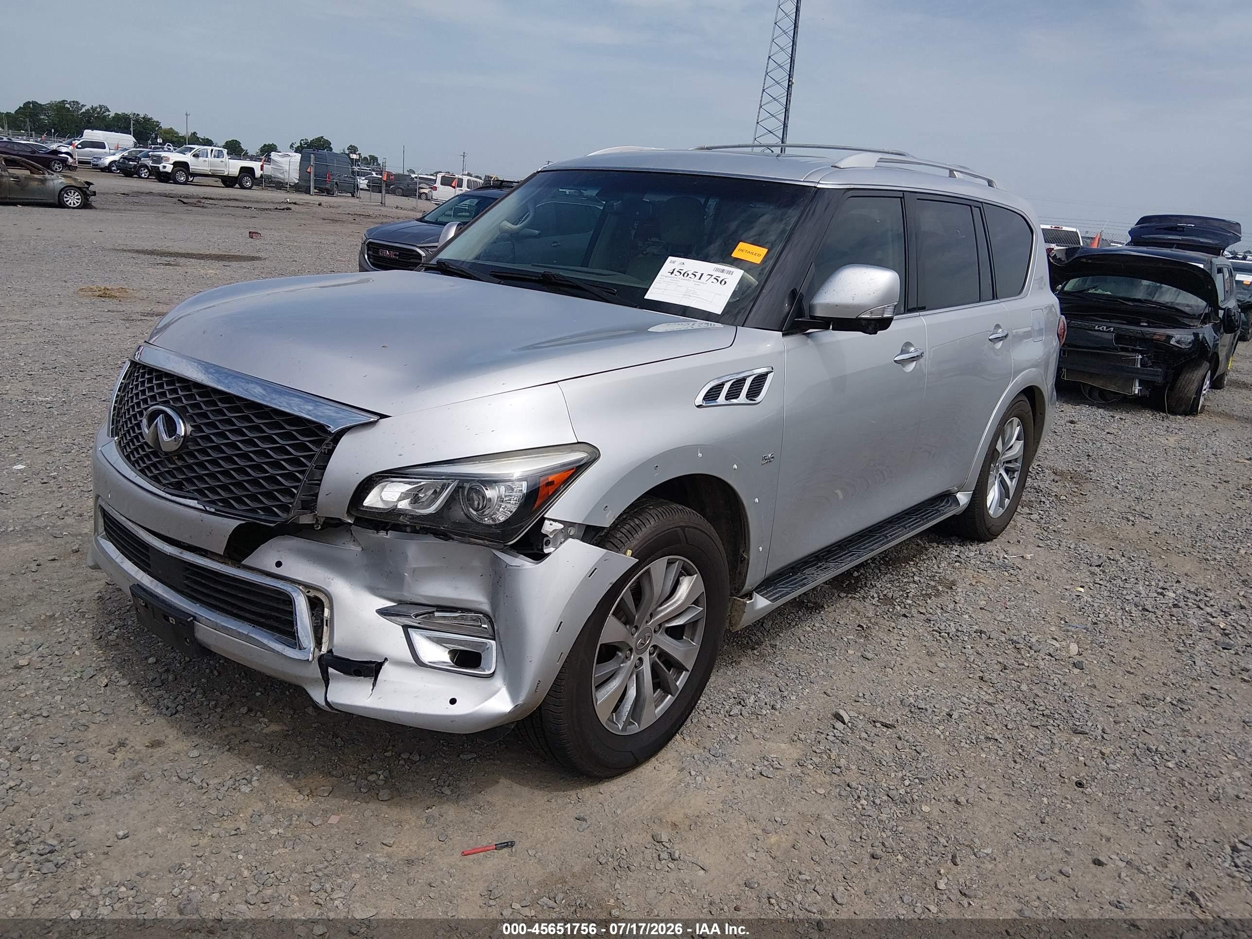2015 Infiniti Qx80   Silver vin: JN8AZ2ND1F9770301