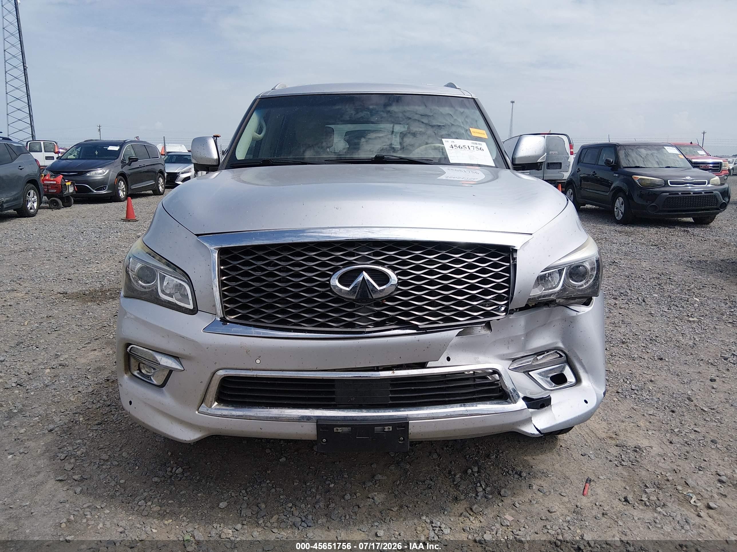 2015 Infiniti Qx80   Silver vin: JN8AZ2ND1F9770301
