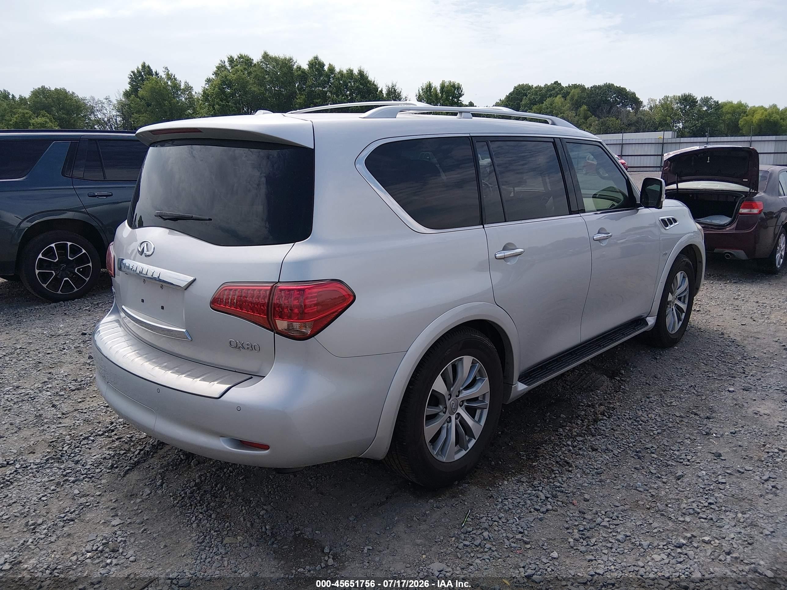 2015 Infiniti Qx80   Silver vin: JN8AZ2ND1F9770301