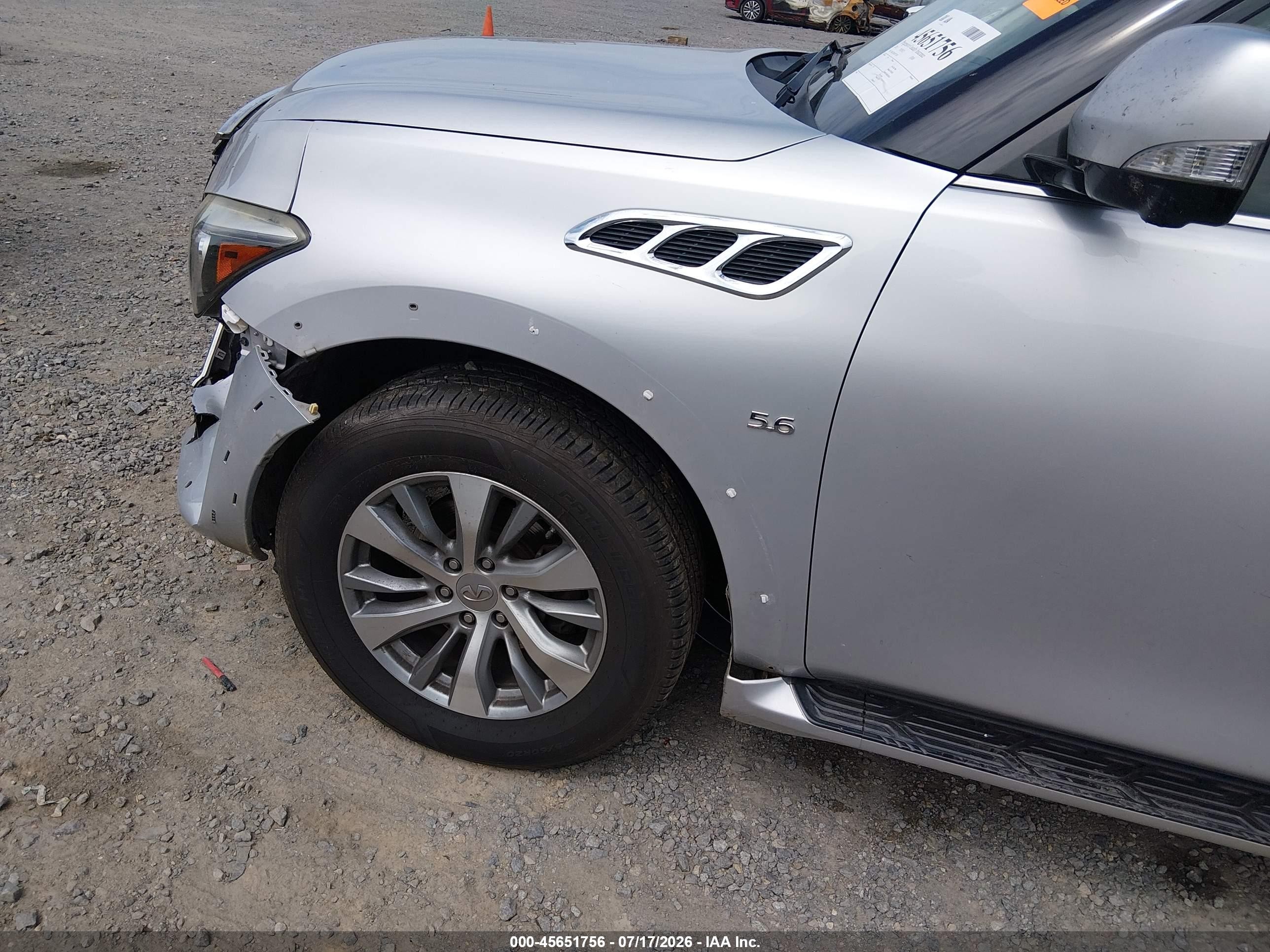 2015 Infiniti Qx80   Silver vin: JN8AZ2ND1F9770301