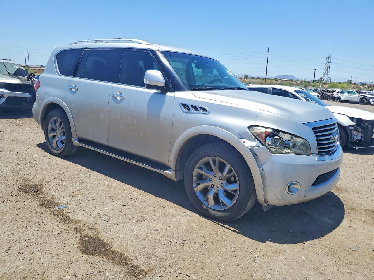 2012 Infiniti Qx56 Base Silver vin: JN8AZ2ND2C9715285