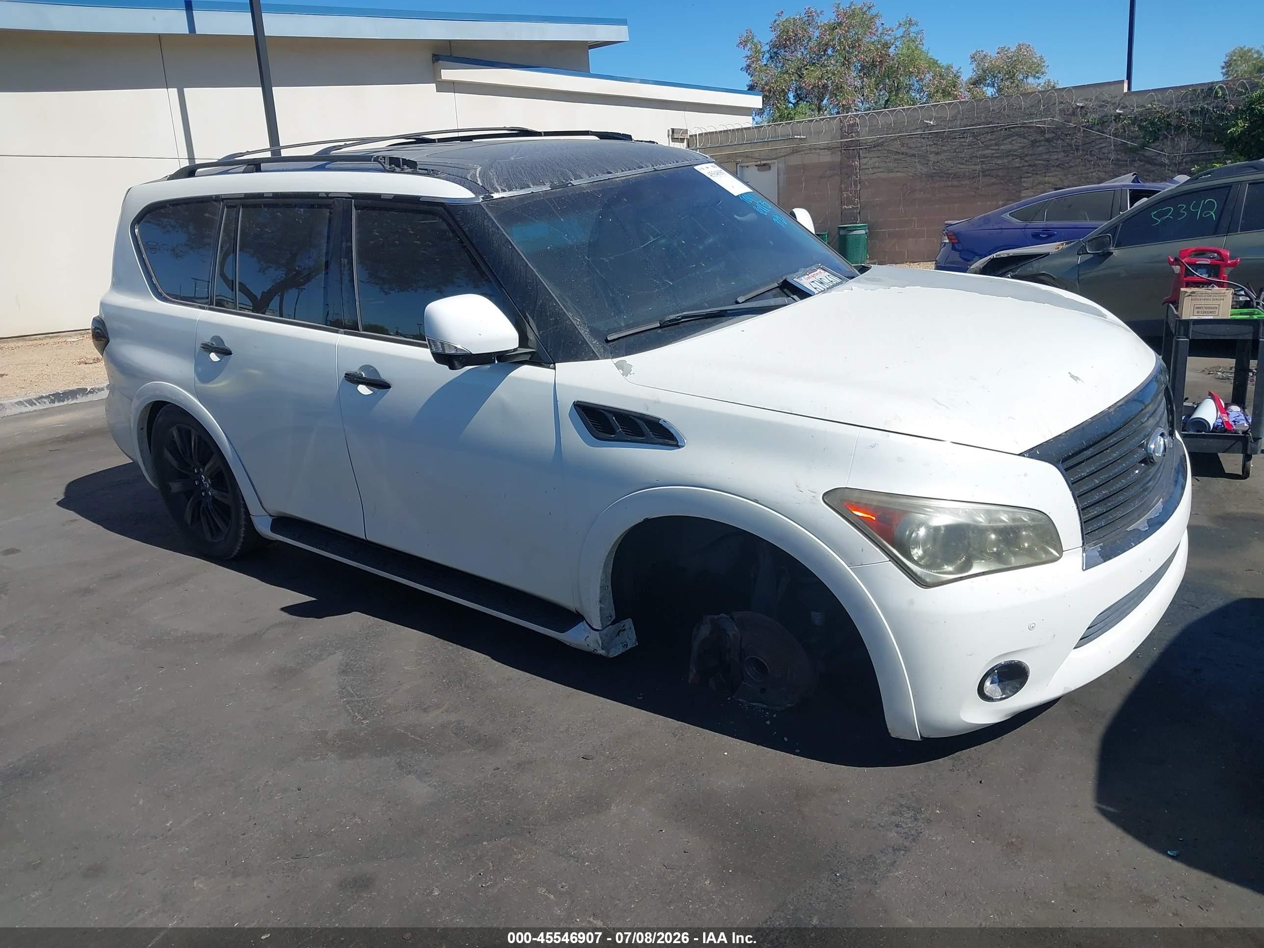 2011 Infiniti Qx56 Белый vin: JN8AZ2ND3B9701913
