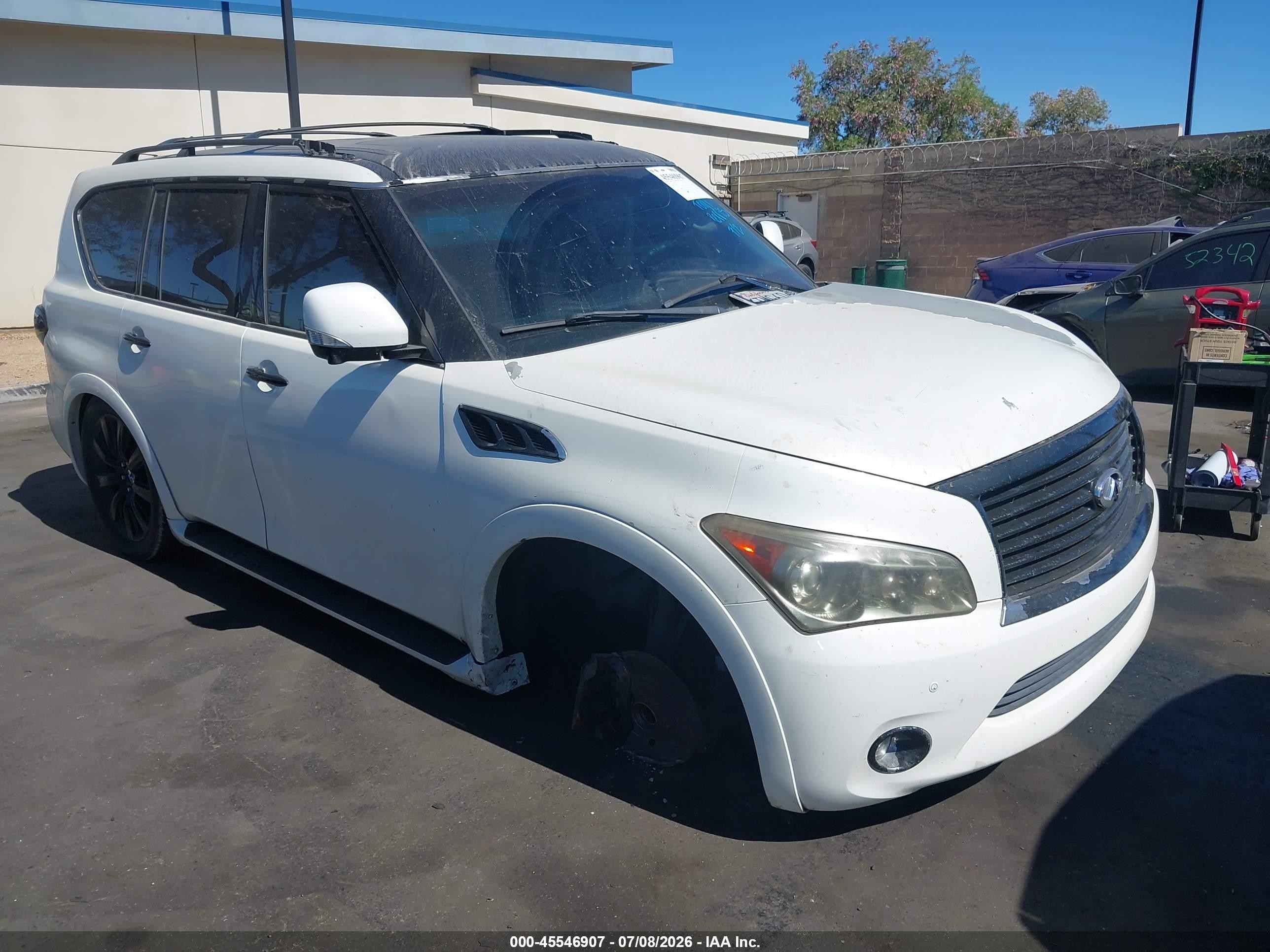 2011 Infiniti Qx56   White vin: JN8AZ2ND3B9701913