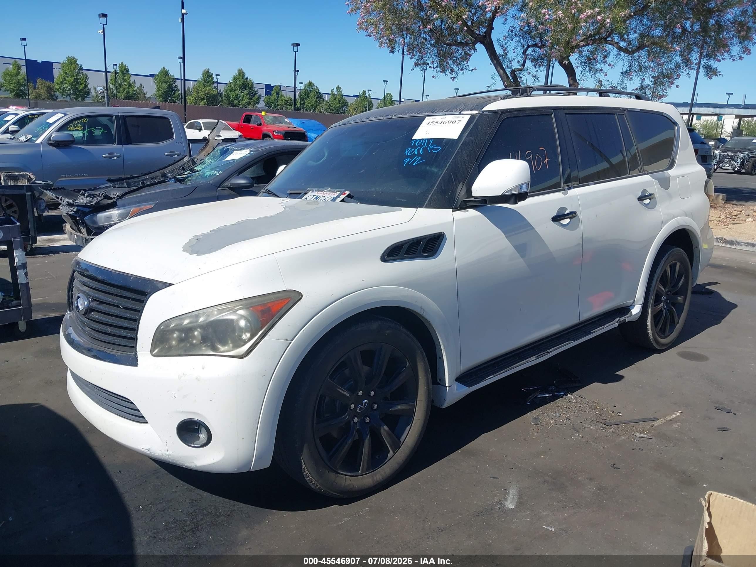 2011 Infiniti Qx56   White vin: JN8AZ2ND3B9701913