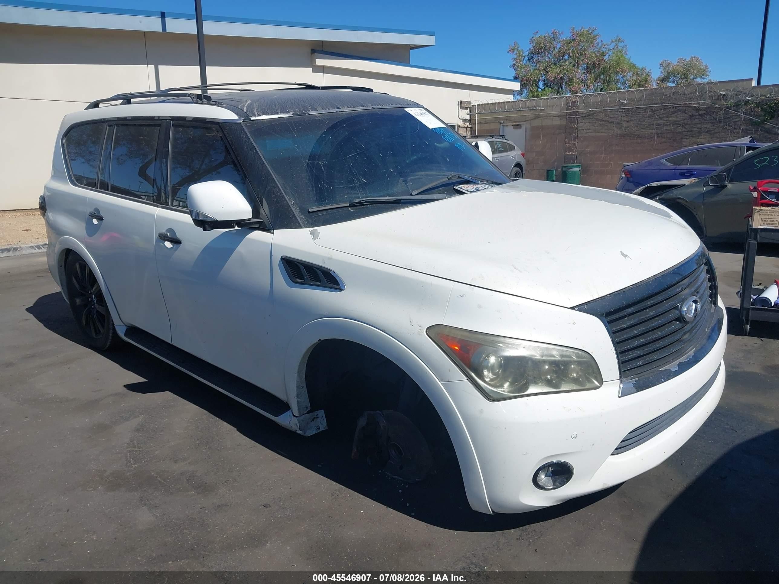 2011 Infiniti Qx56   White vin: JN8AZ2ND3B9701913