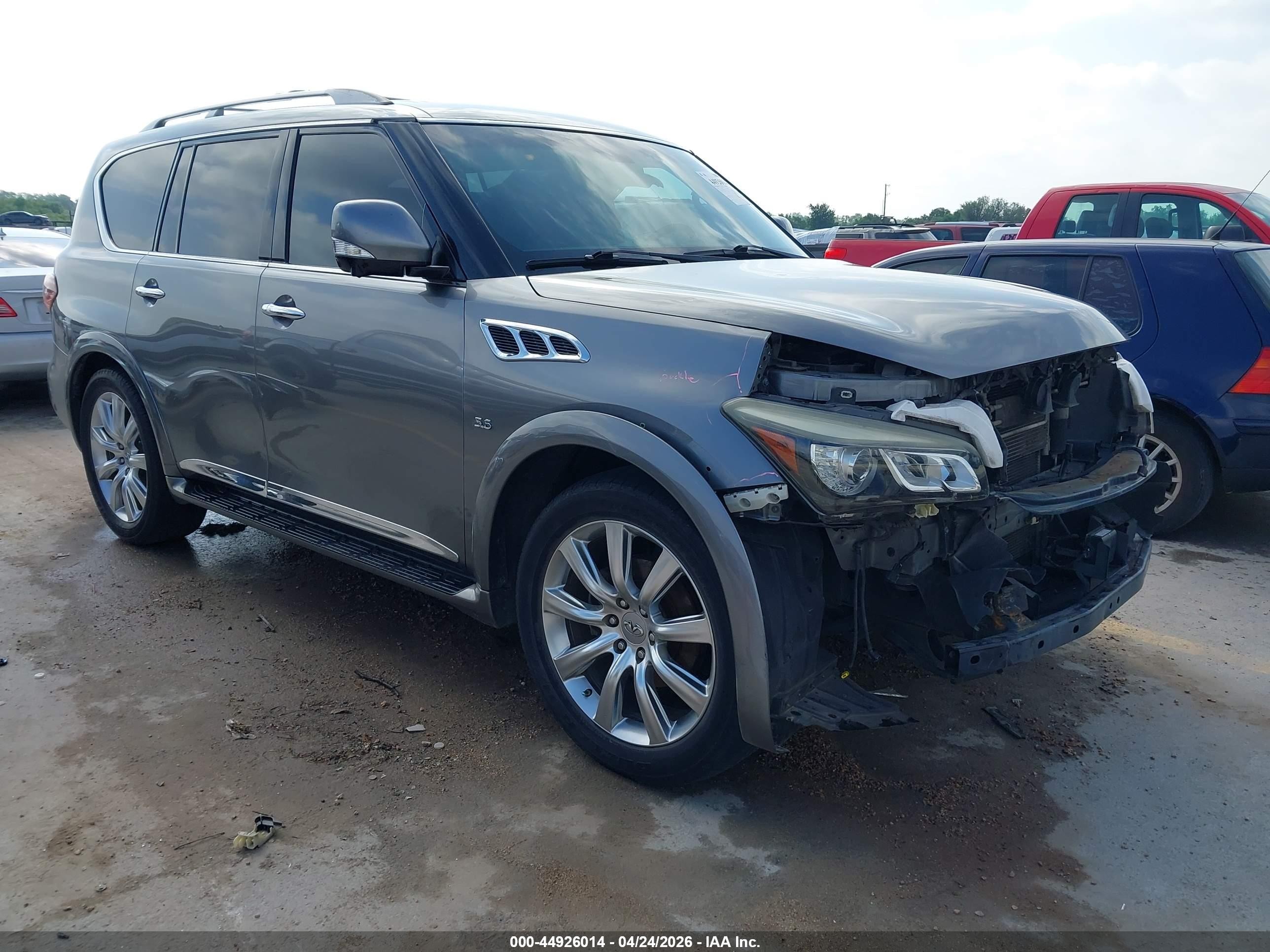 2015 Infiniti Qx80   Gray vin: JN8AZ2ND3F9770381