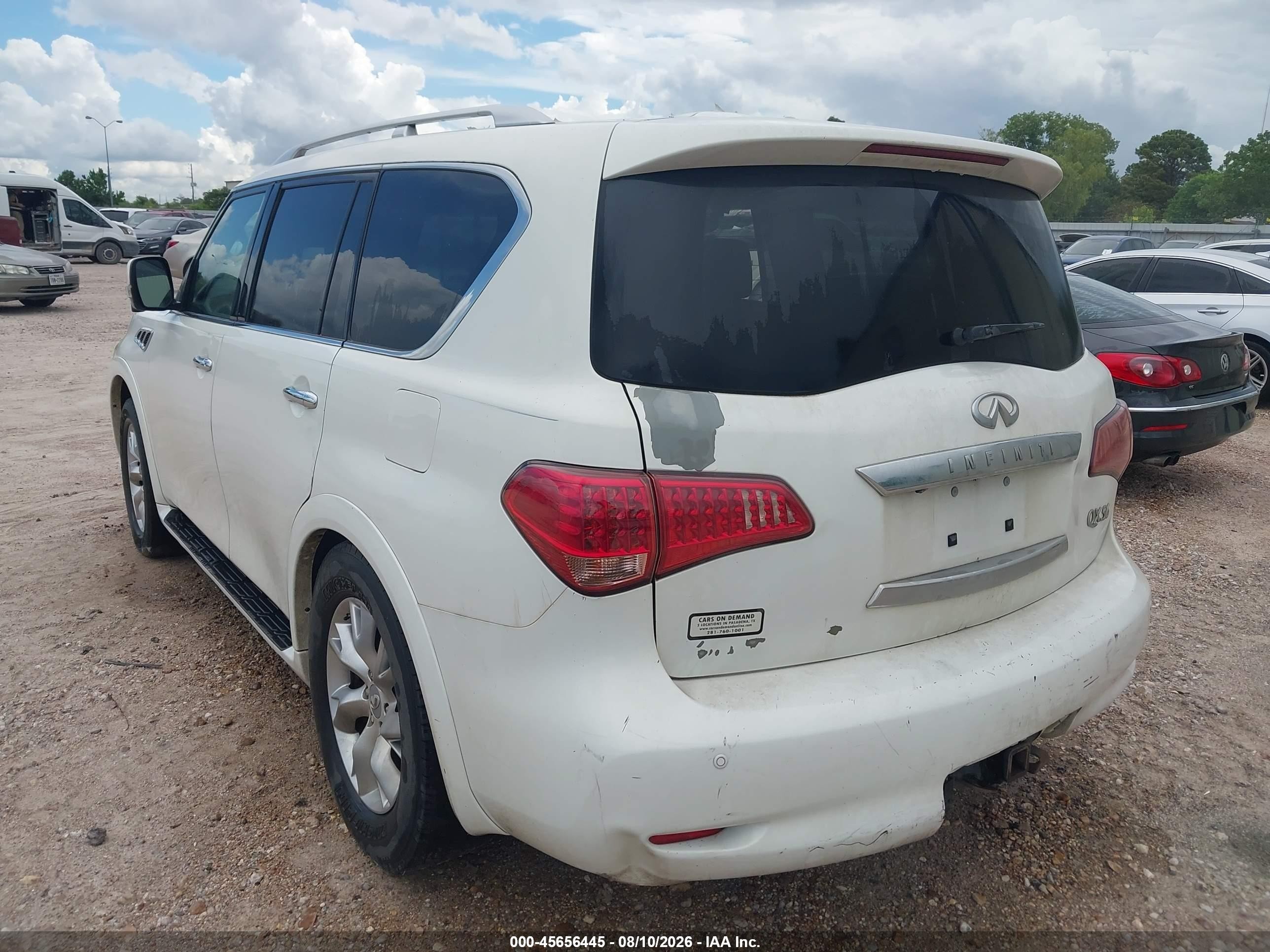 2011 Infiniti Qx56   White vin: JN8AZ2ND4B9701001
