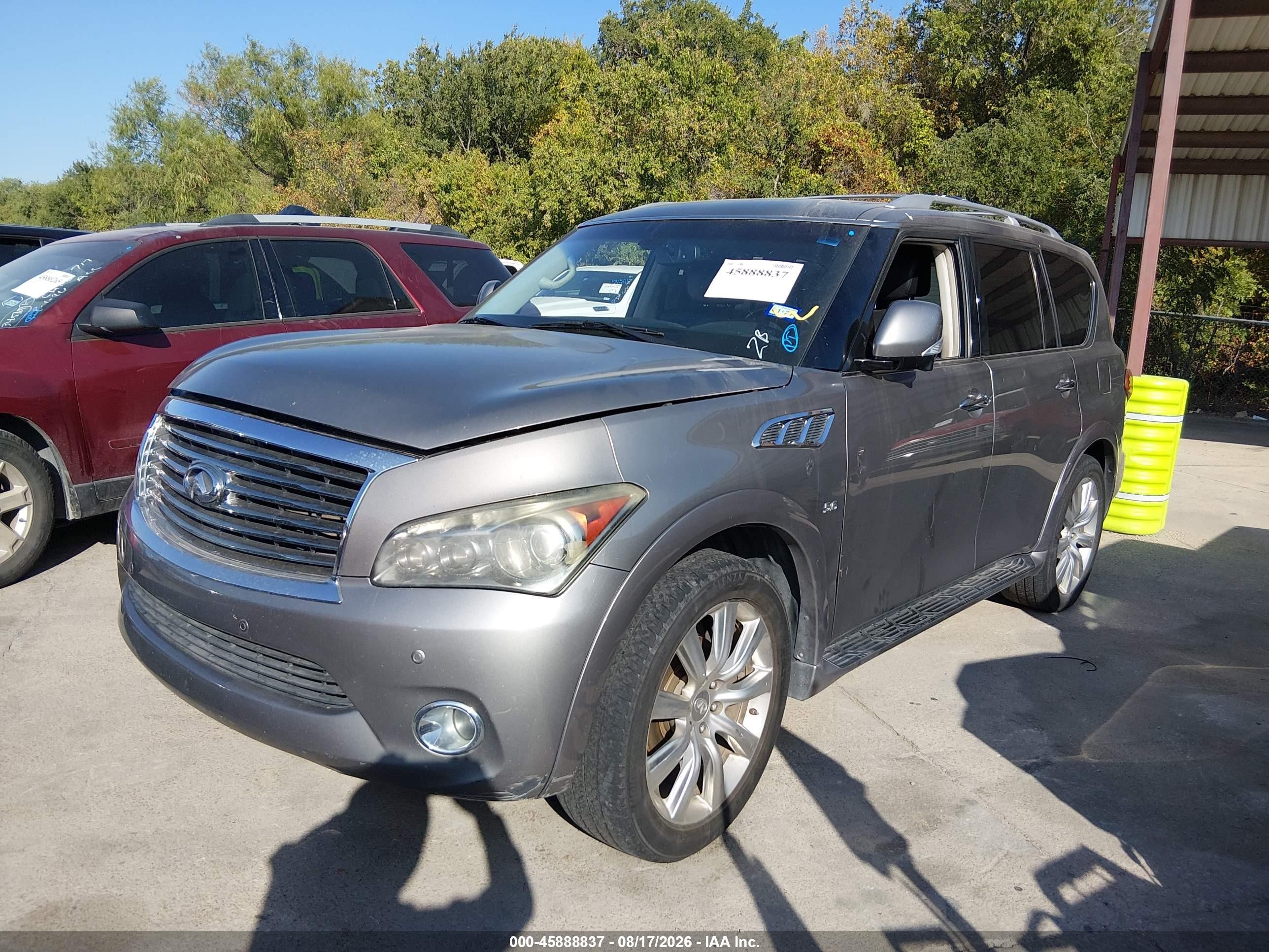 2014 Infiniti Qx80   Gray vin: JN8AZ2ND6E9750298