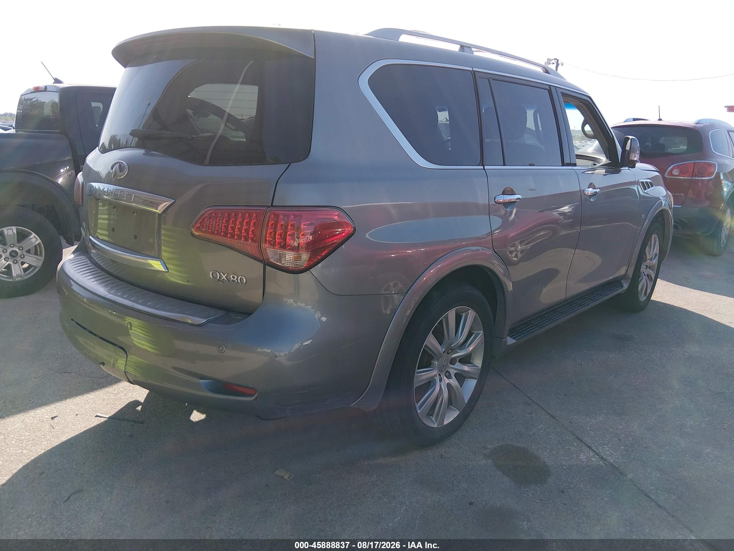 2014 Infiniti Qx80   Gray vin: JN8AZ2ND6E9750298