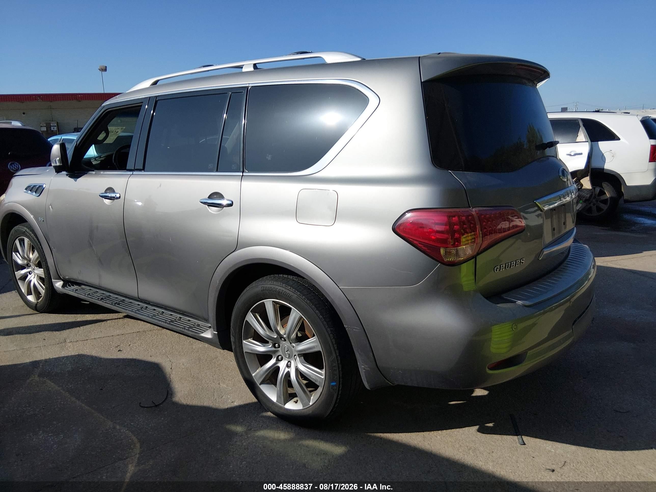 2014 Infiniti Qx80   Gray vin: JN8AZ2ND6E9750298