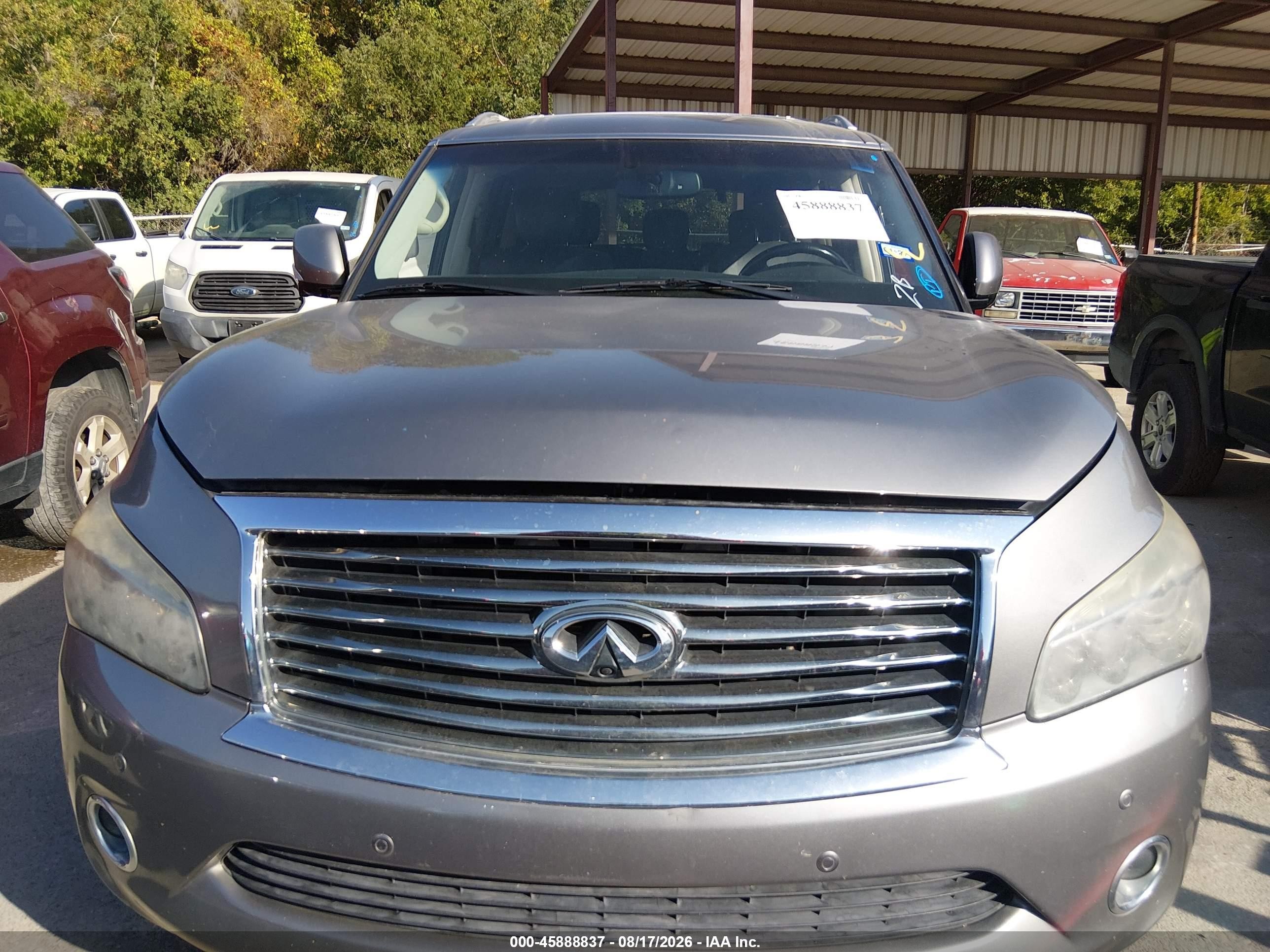 2014 Infiniti Qx80   Gray vin: JN8AZ2ND6E9750298