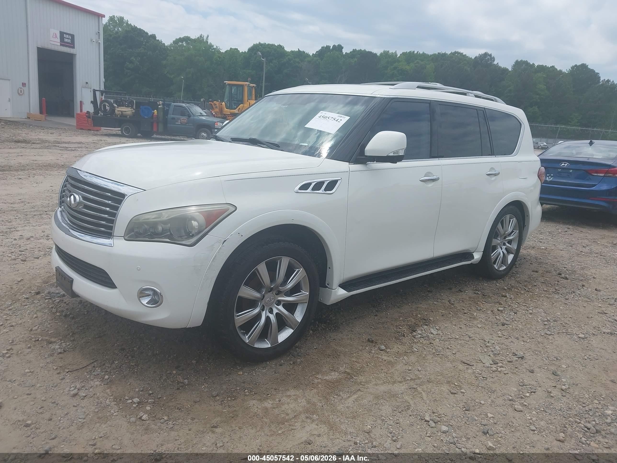 2012 Infiniti Qx56   White vin: JN8AZ2ND7C9715346