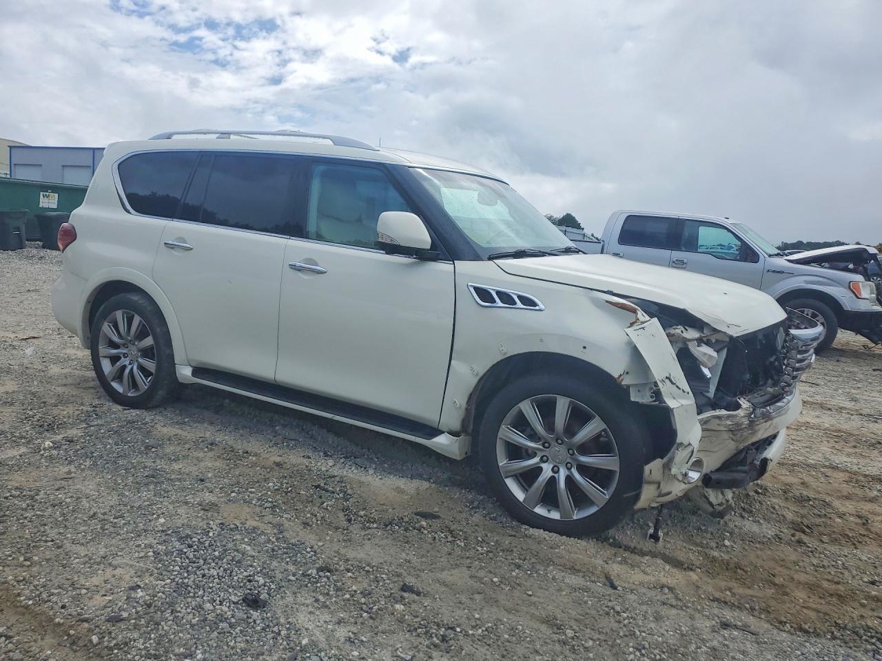2013 Infiniti Qx56 Base White vin: JN8AZ2ND7D9730222