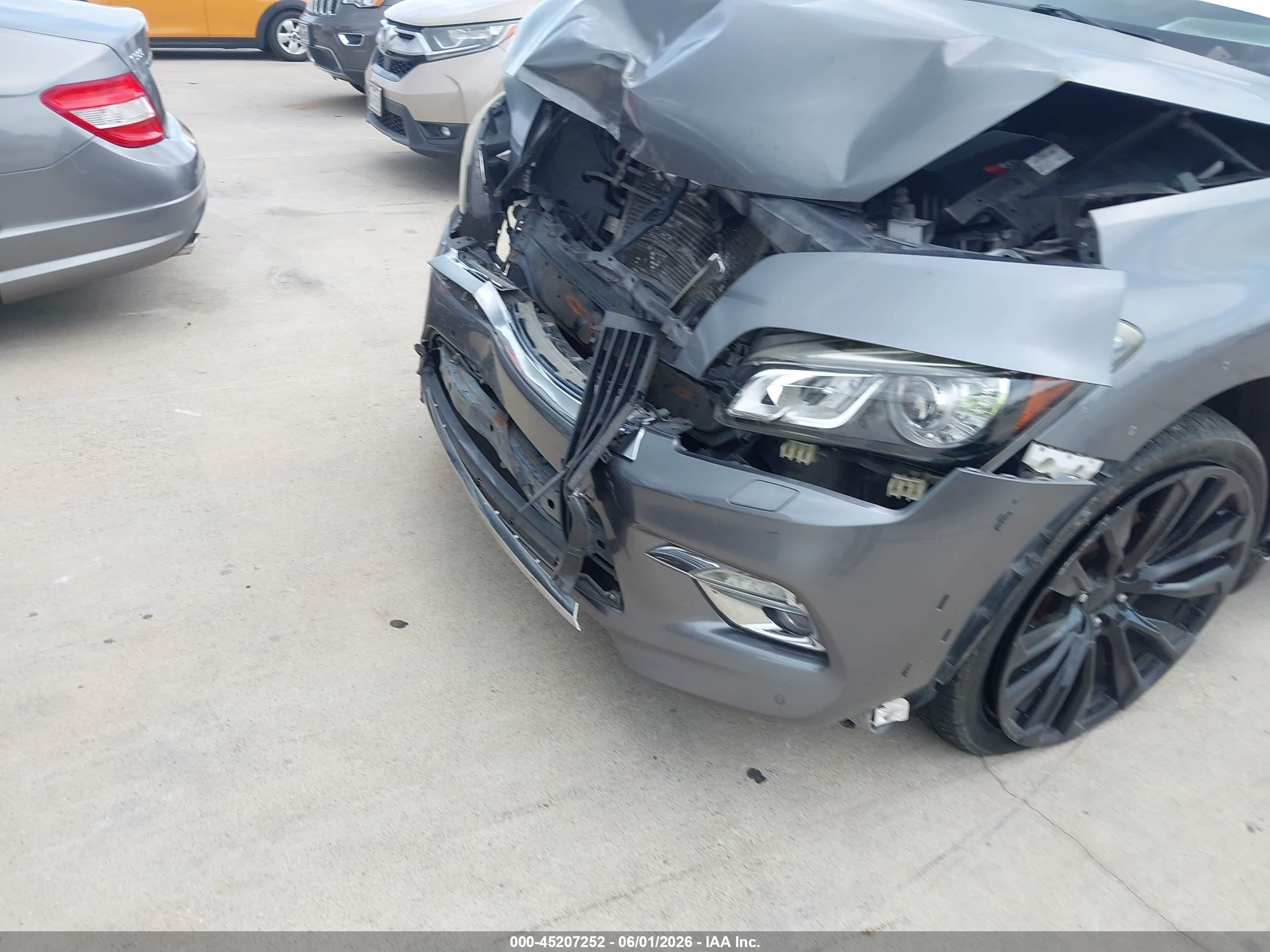2015 Infiniti Qx80 Gray vin: JN8AZ2ND9F9770224
