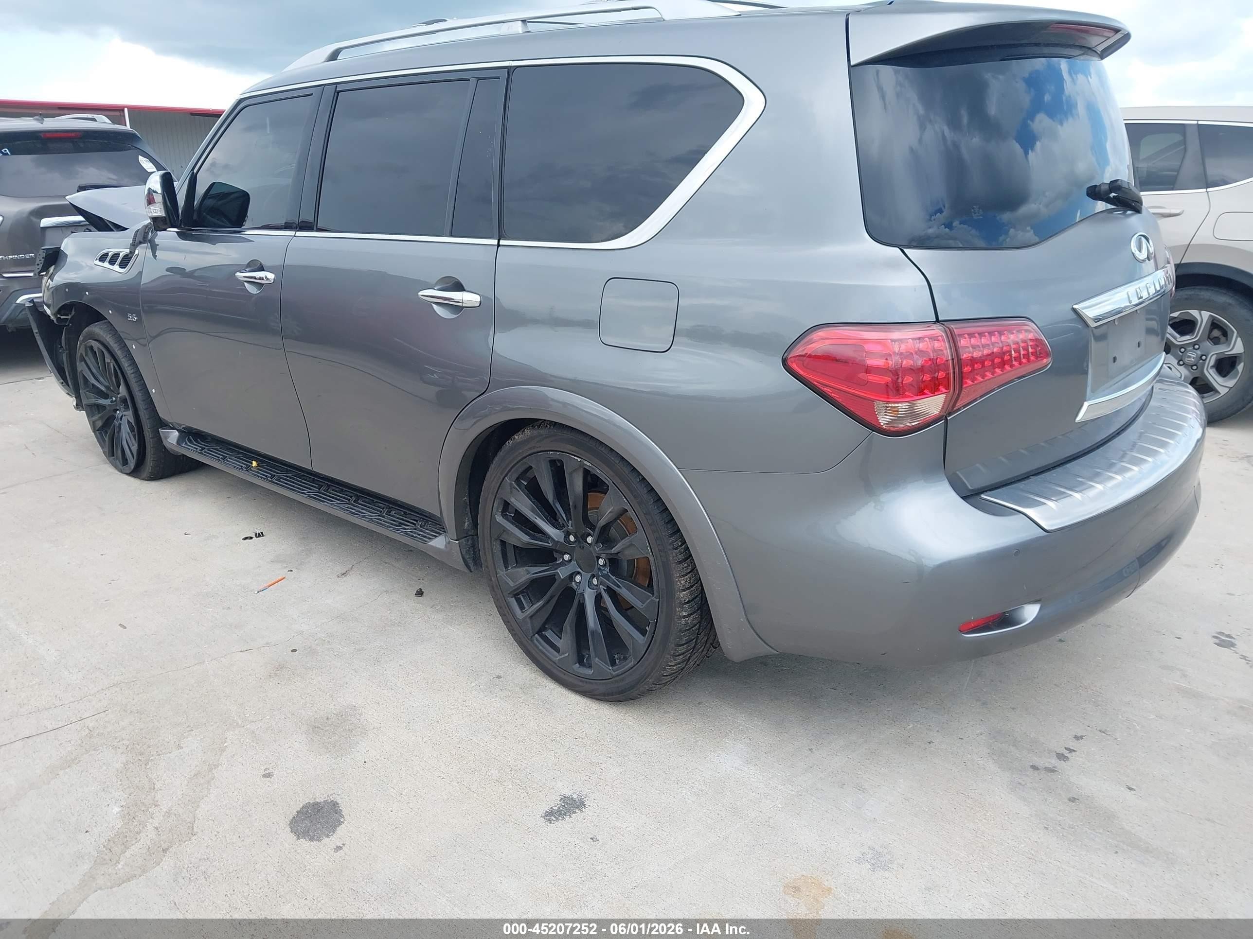 2015 Infiniti Qx80 Gray vin: JN8AZ2ND9F9770224