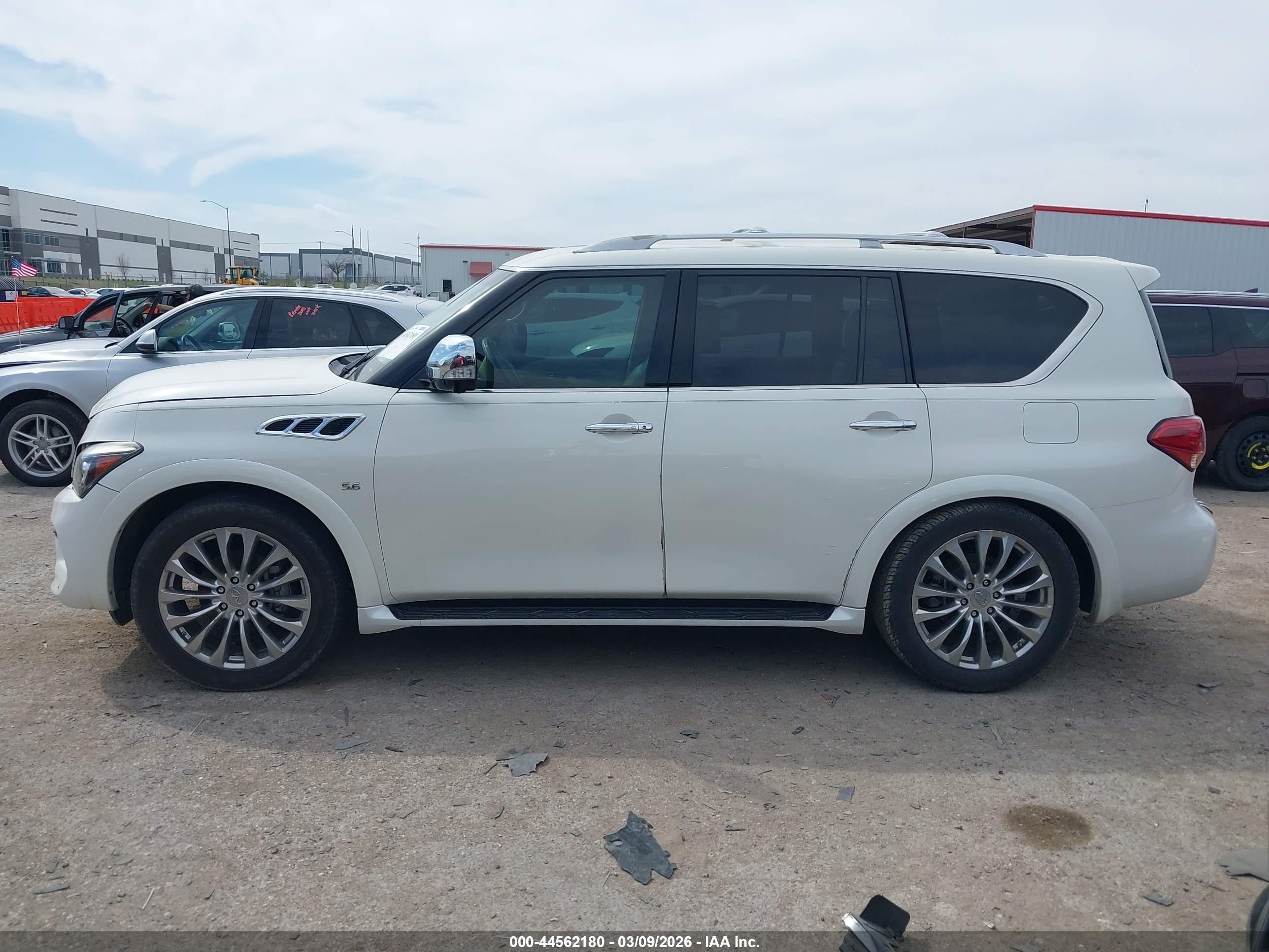 2015 Infiniti Qx80   White vin: JN8AZ2ND9F9770269