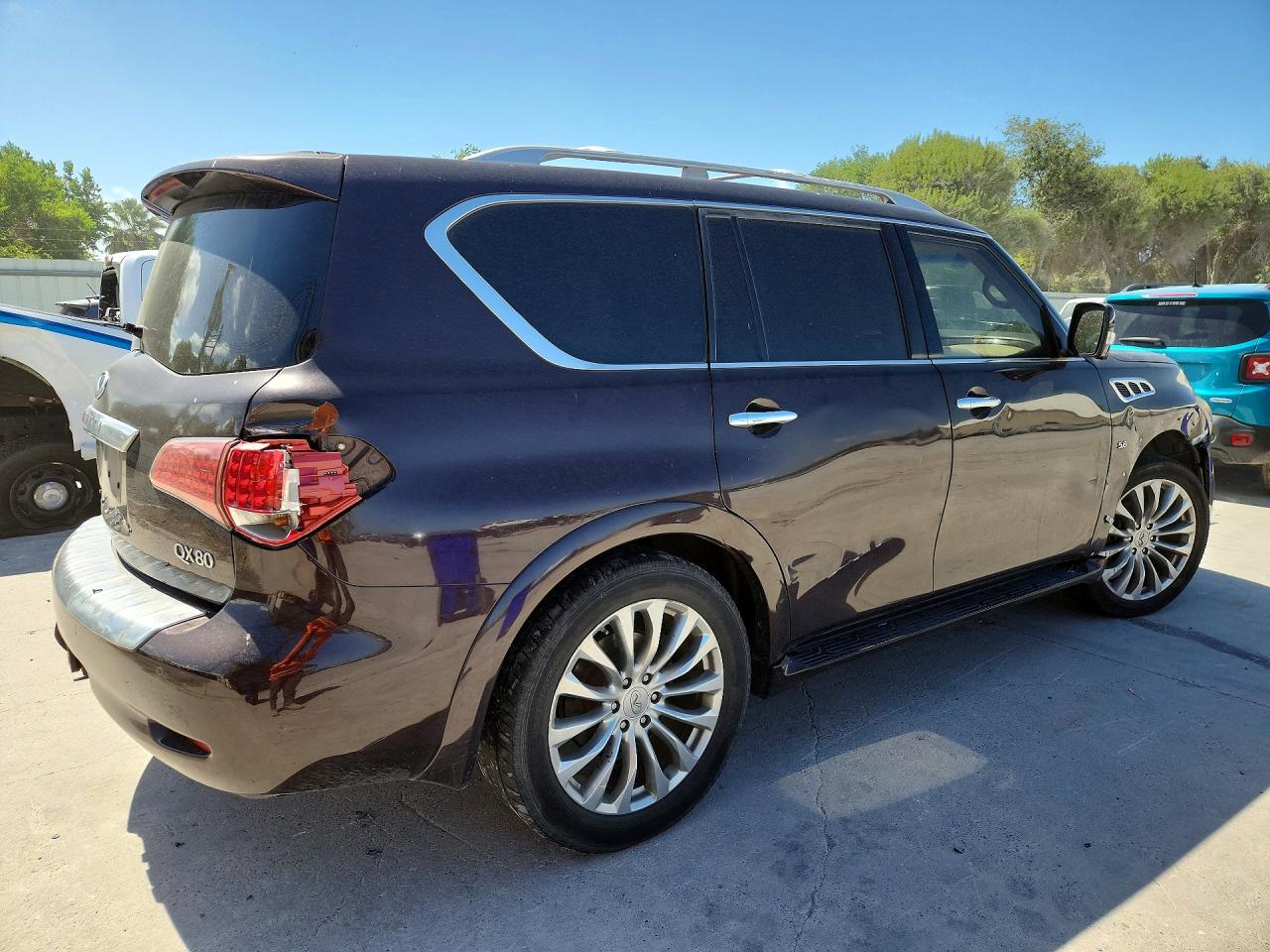 2015 Infiniti Qx80 Base Maroon vin: JN8AZ2ND9F9770336