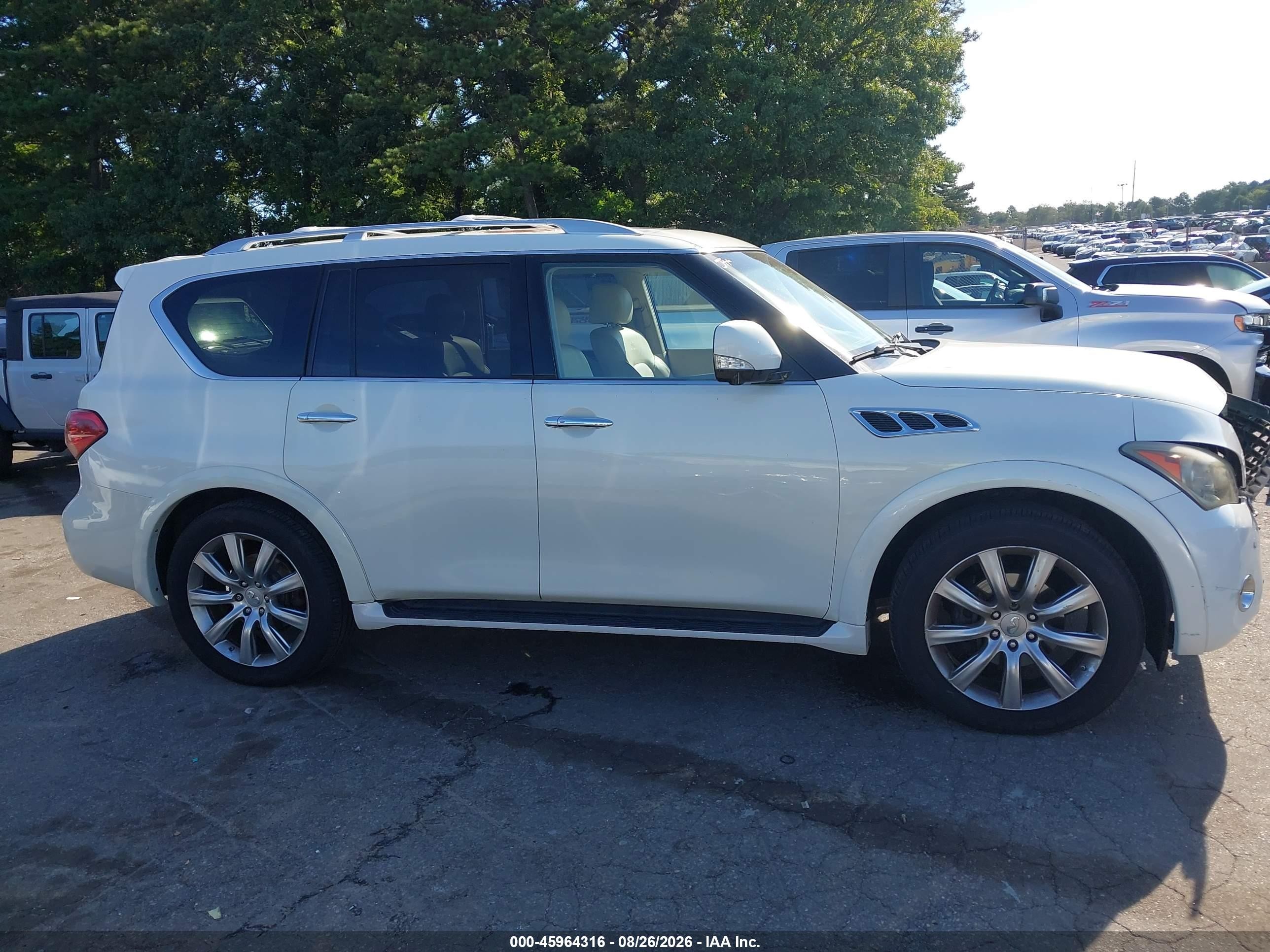 2012 Infiniti Qx56   White vin: JN8AZ2NE0C9022109