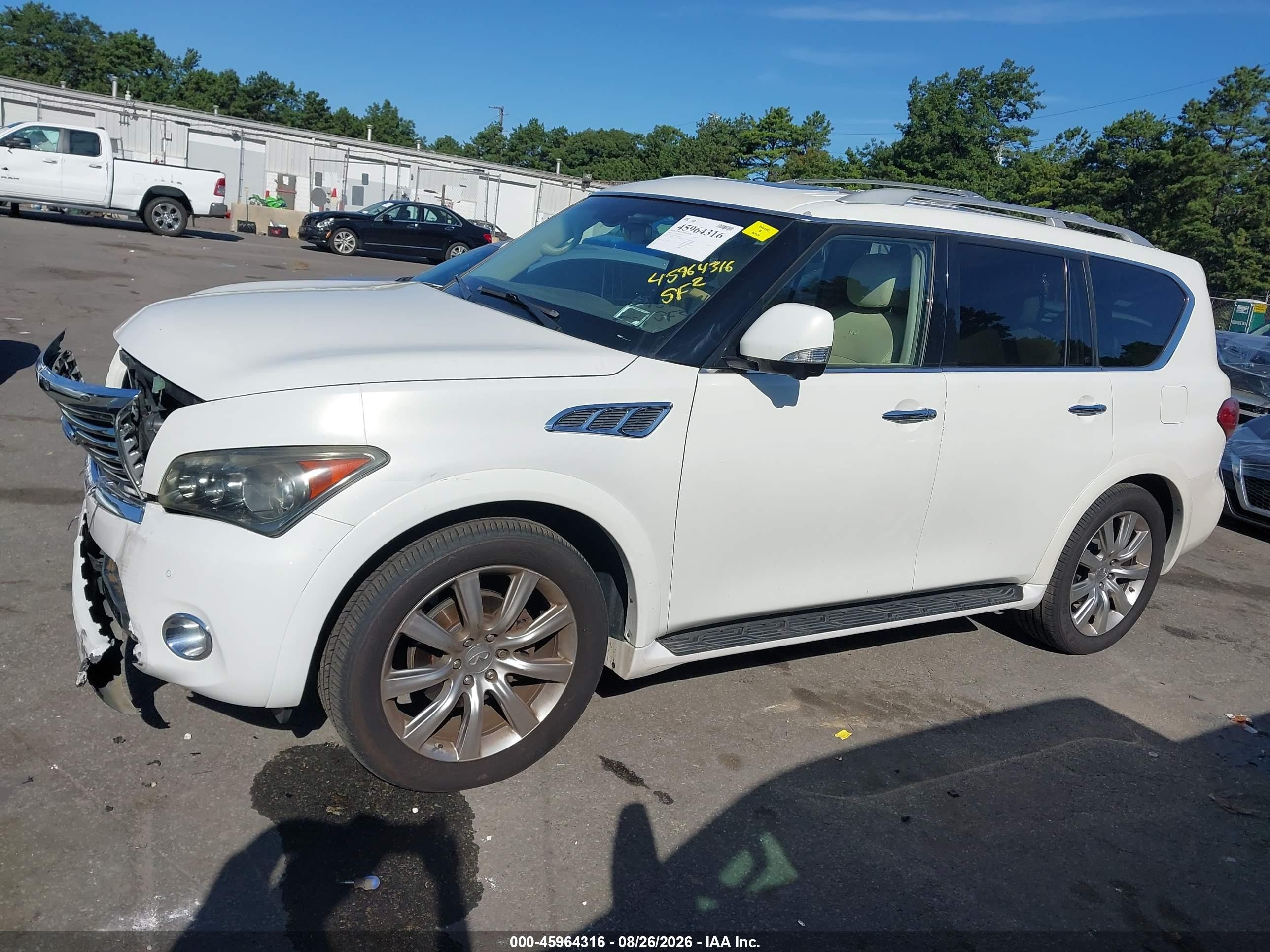 2012 Infiniti Qx56   White vin: JN8AZ2NE0C9022109