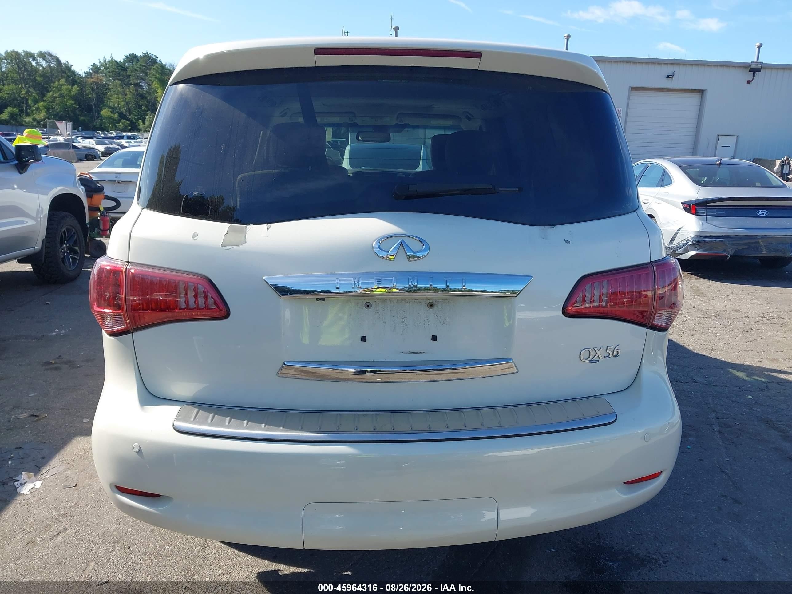 2012 Infiniti Qx56   White vin: JN8AZ2NE0C9022109