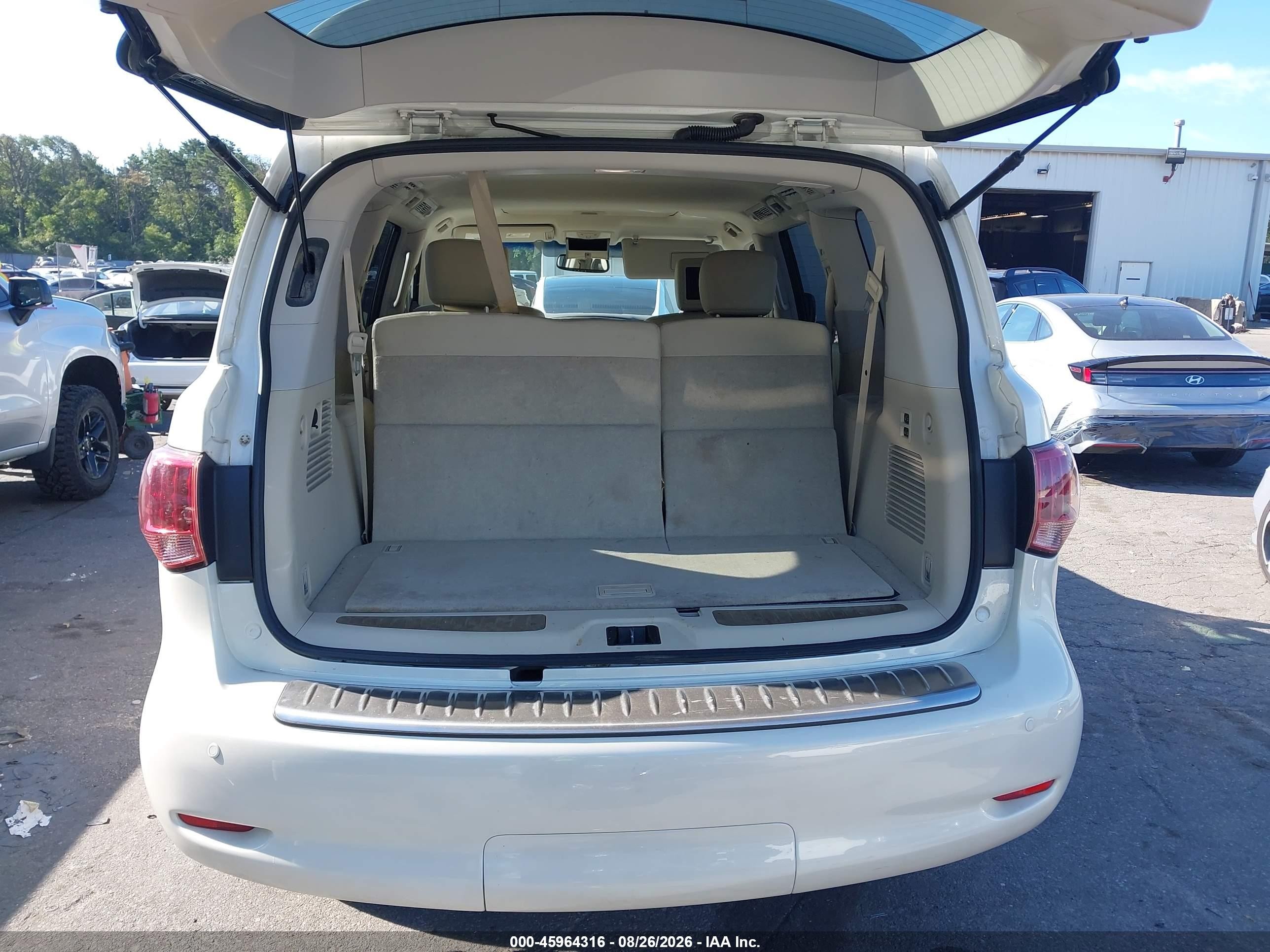 2012 Infiniti Qx56   White vin: JN8AZ2NE0C9022109