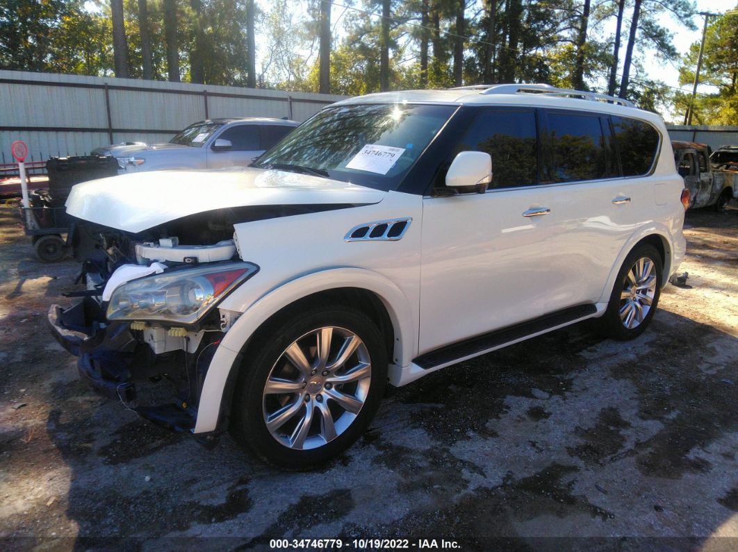 2013 Infiniti Qx56 White vin: JN8AZ2NE0D9060621