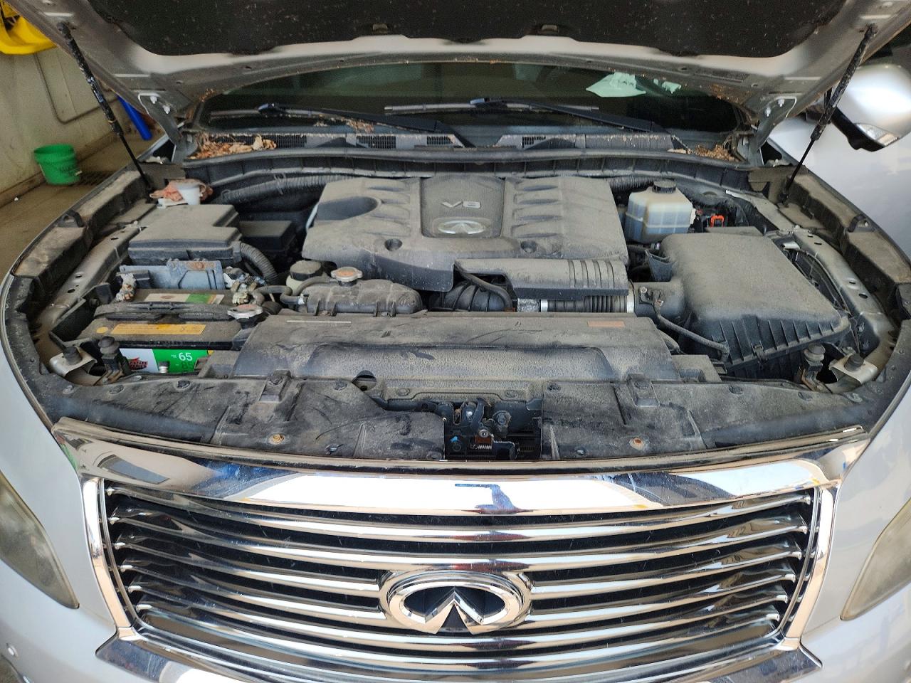 2014 Infiniti Qx80 Base Silver vin: JN8AZ2NE0E9067232