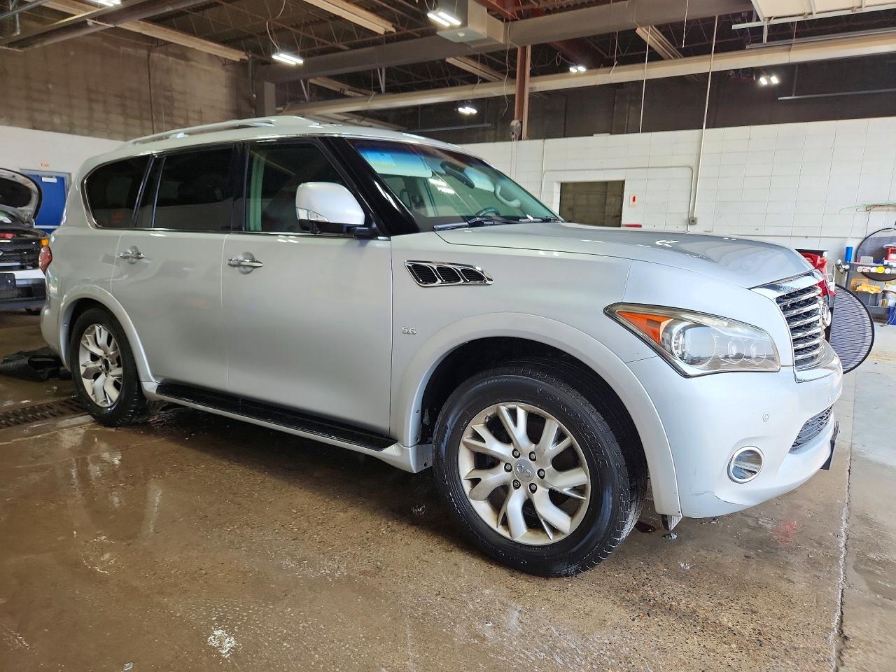 2014 Infiniti Qx80 Base Silver vin: JN8AZ2NE0E9067232