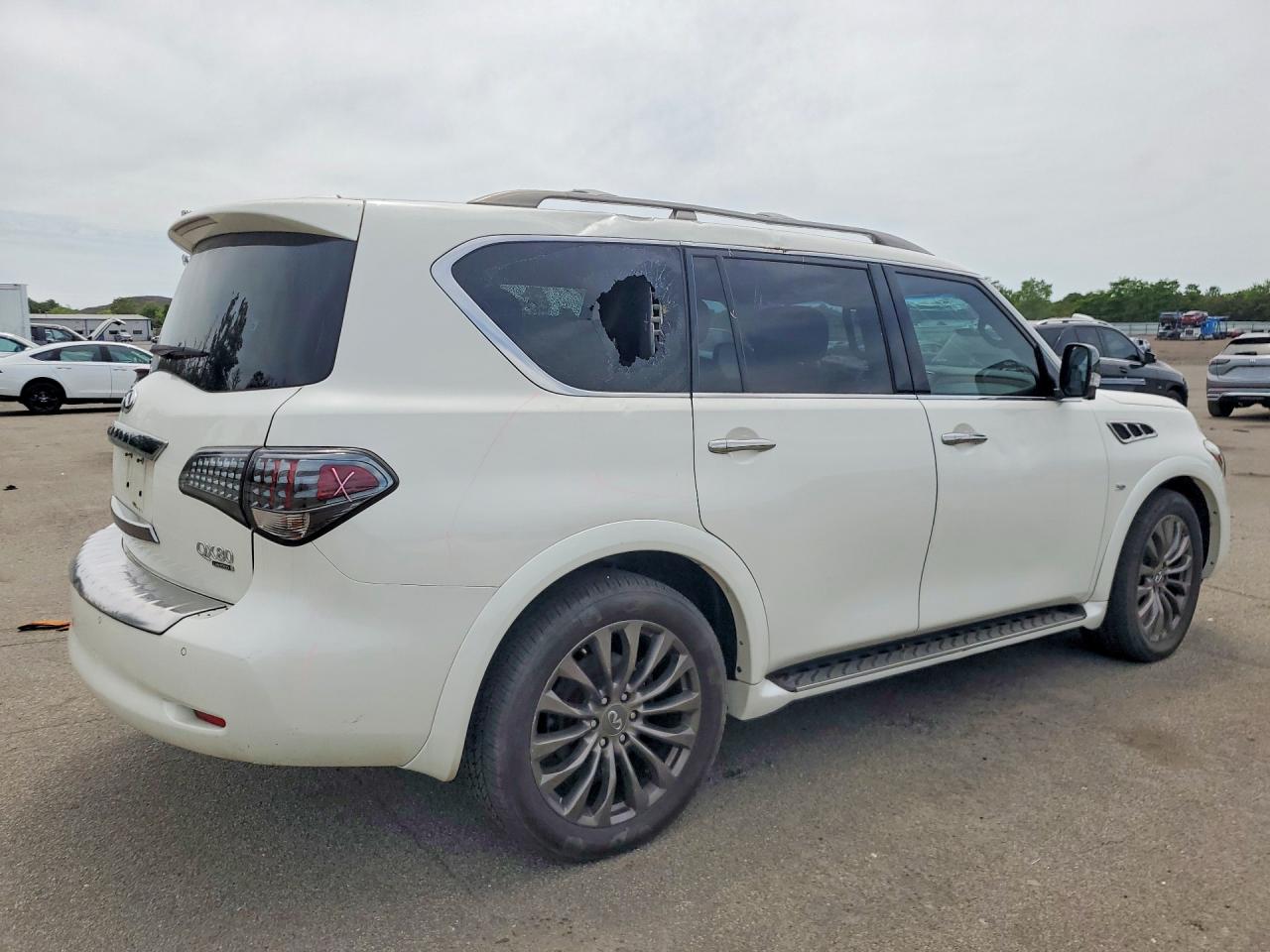 2015 Infiniti Qx80 Base White vin: JN8AZ2NE0F9082279