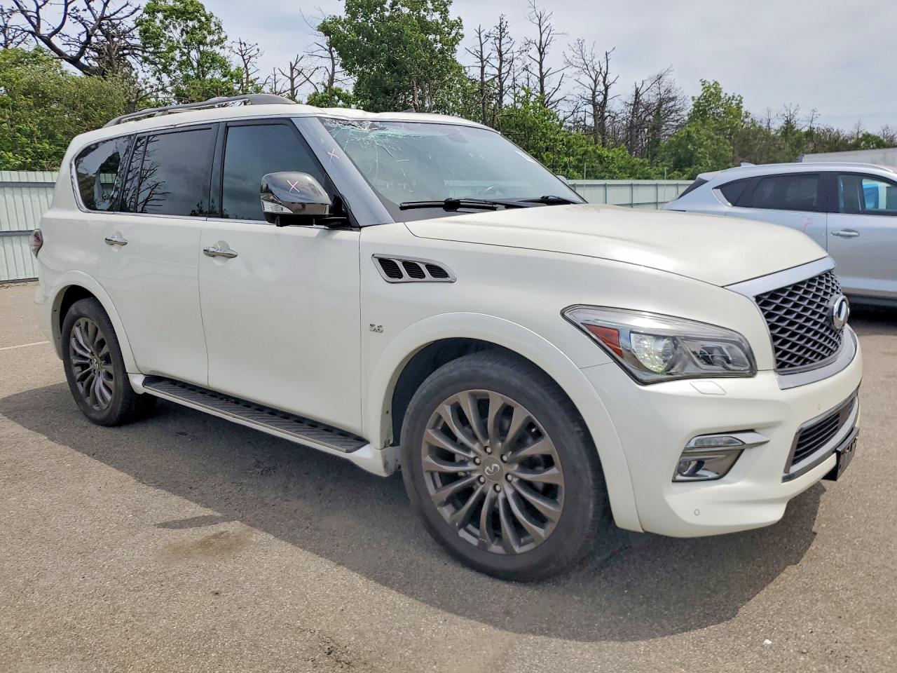 2015 Infiniti Qx80 Base White vin: JN8AZ2NE0F9082279