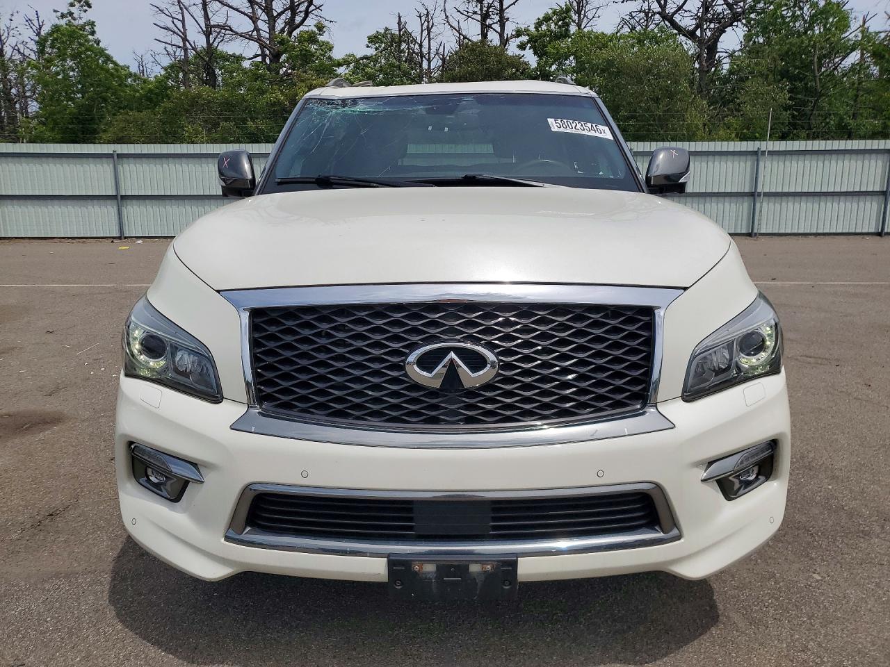 2015 Infiniti Qx80 Base White vin: JN8AZ2NE0F9082279