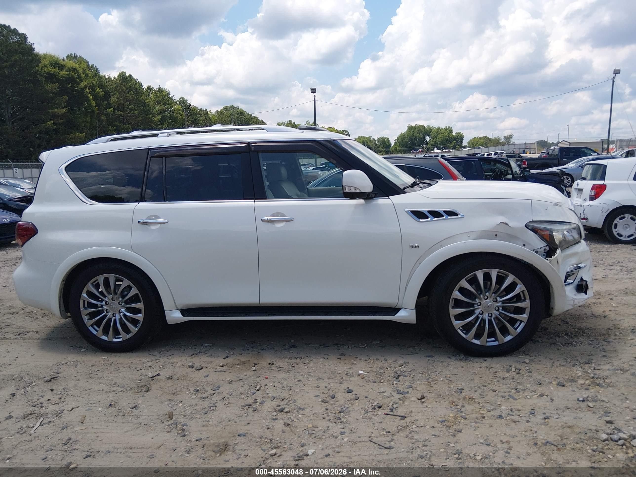 2015 Infiniti Qx80   White vin: JN8AZ2NE0F9087515