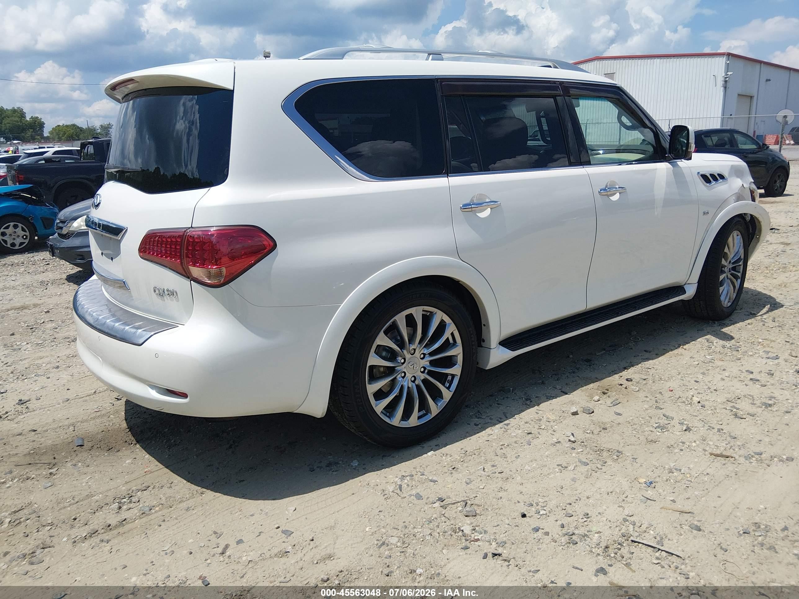 2015 Infiniti Qx80   White vin: JN8AZ2NE0F9087515