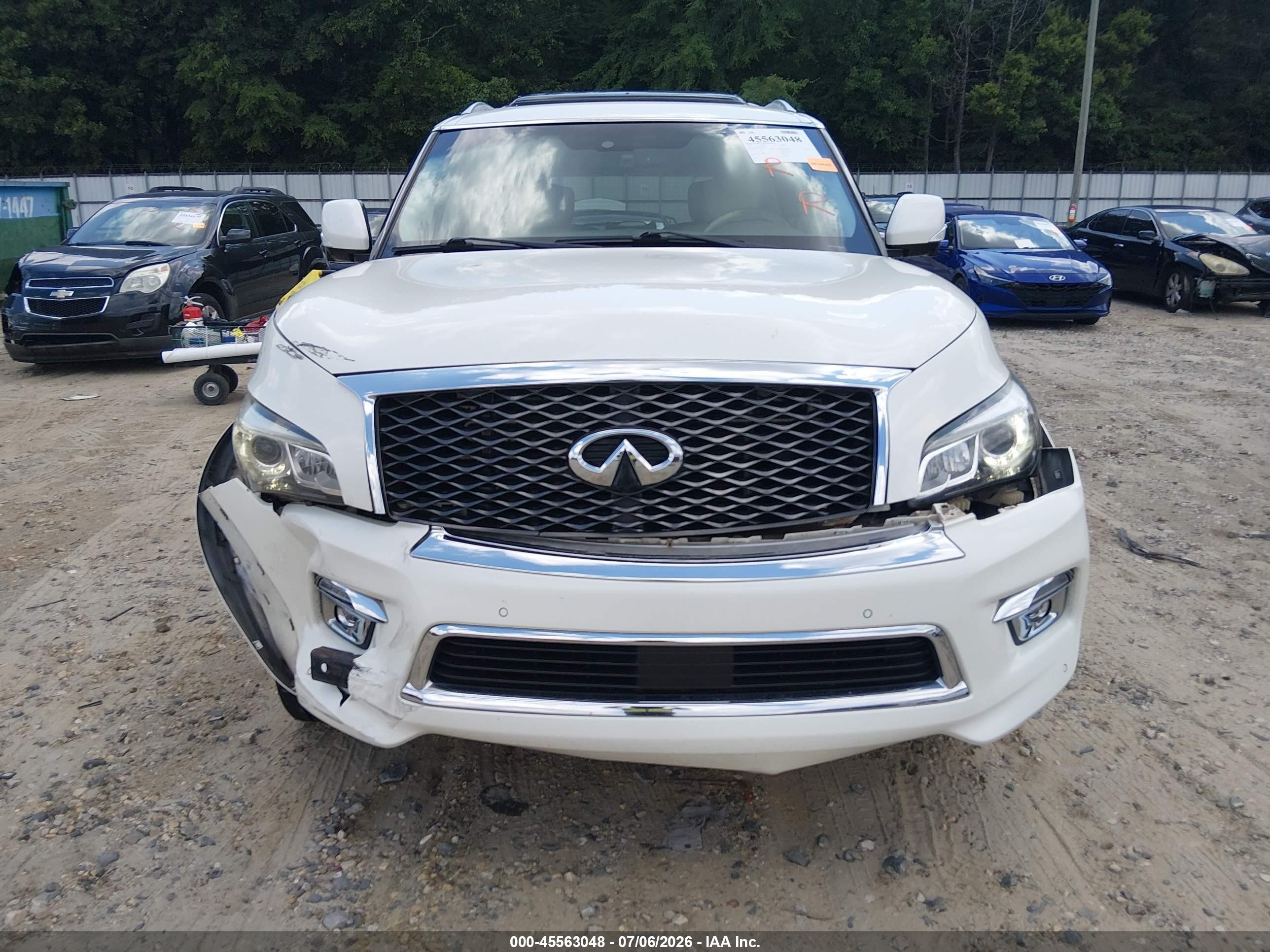 2015 Infiniti Qx80   White vin: JN8AZ2NE0F9087515