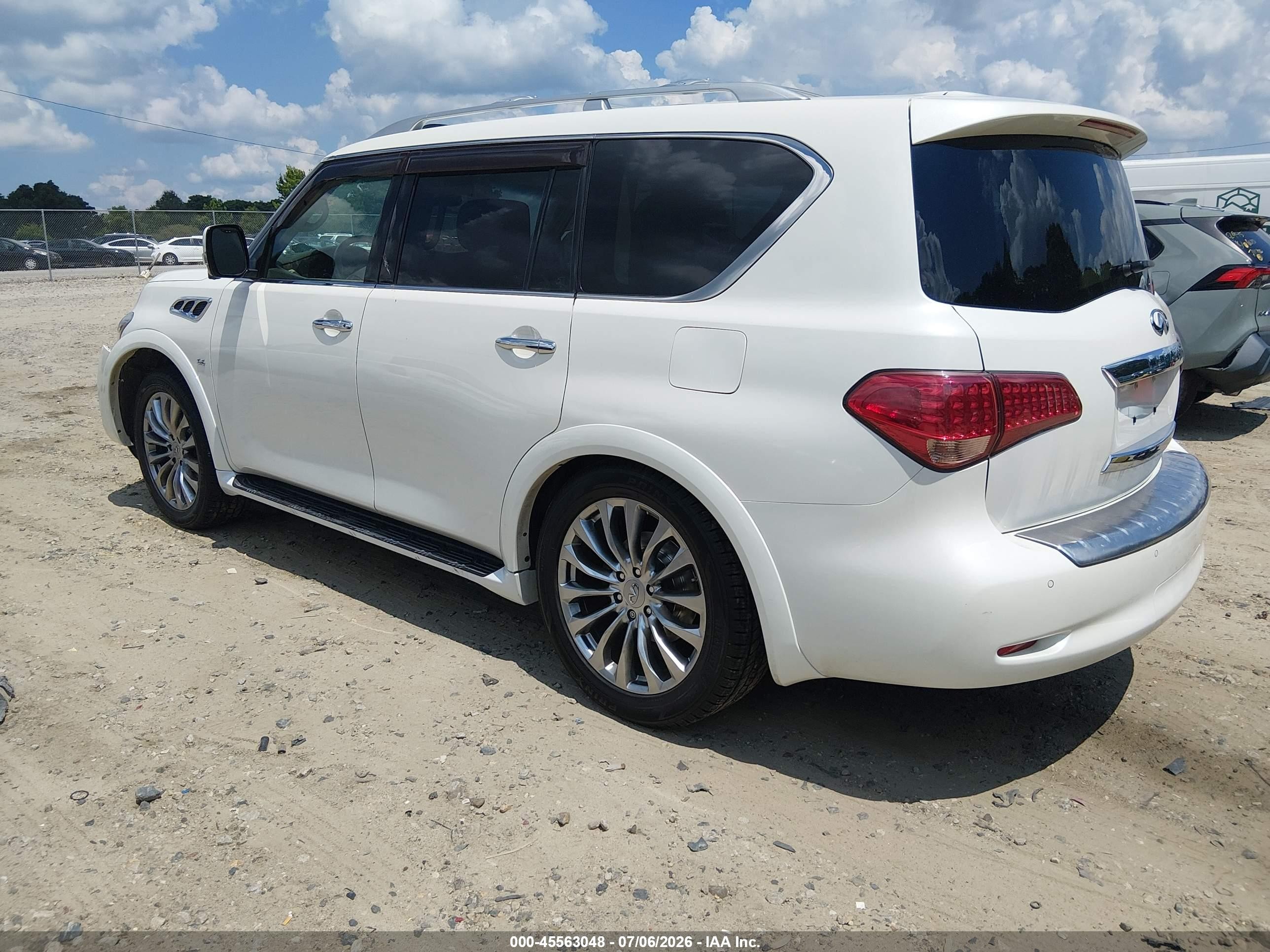 2015 Infiniti Qx80   White vin: JN8AZ2NE0F9087515