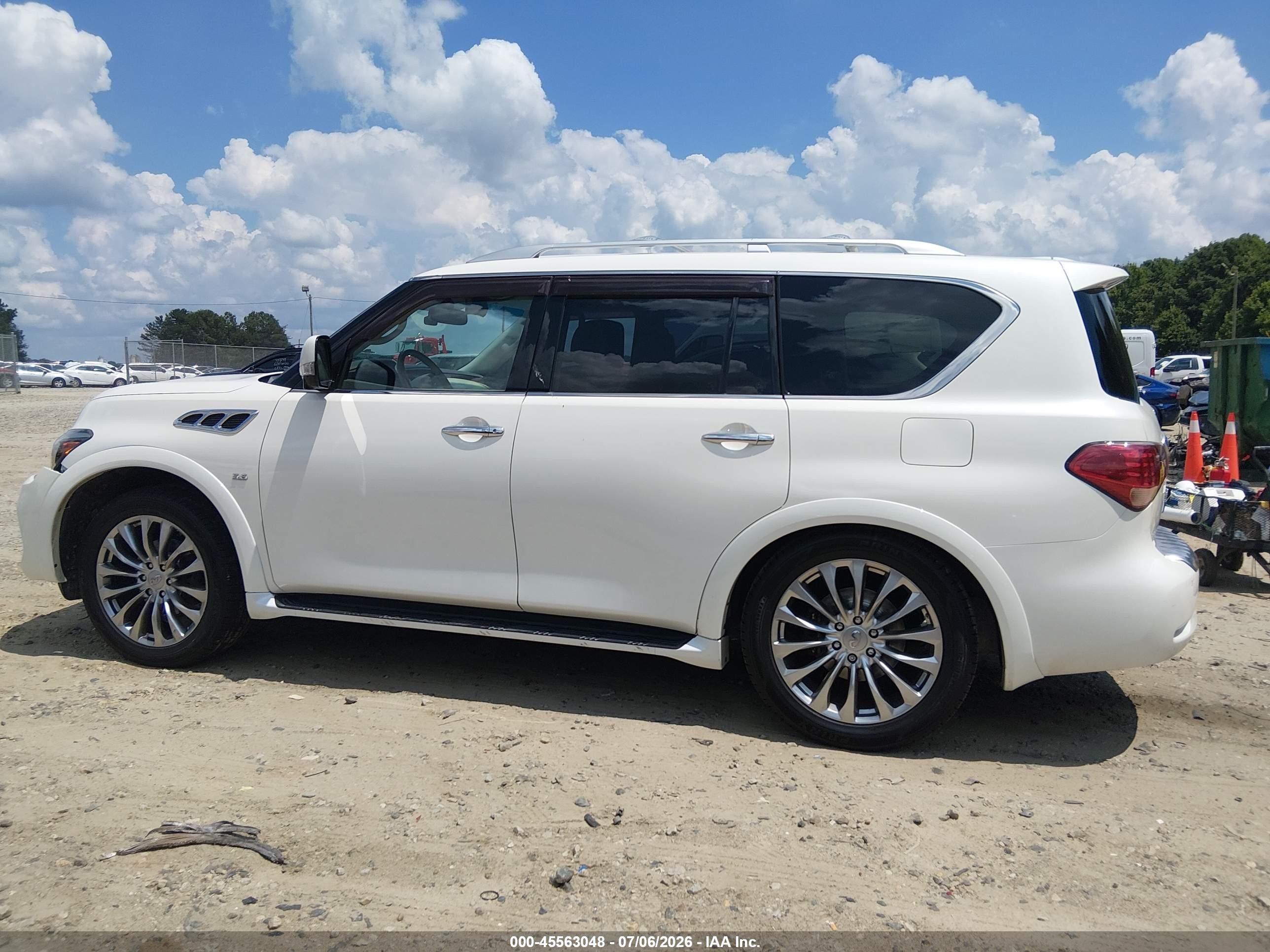 2015 Infiniti Qx80   White vin: JN8AZ2NE0F9087515