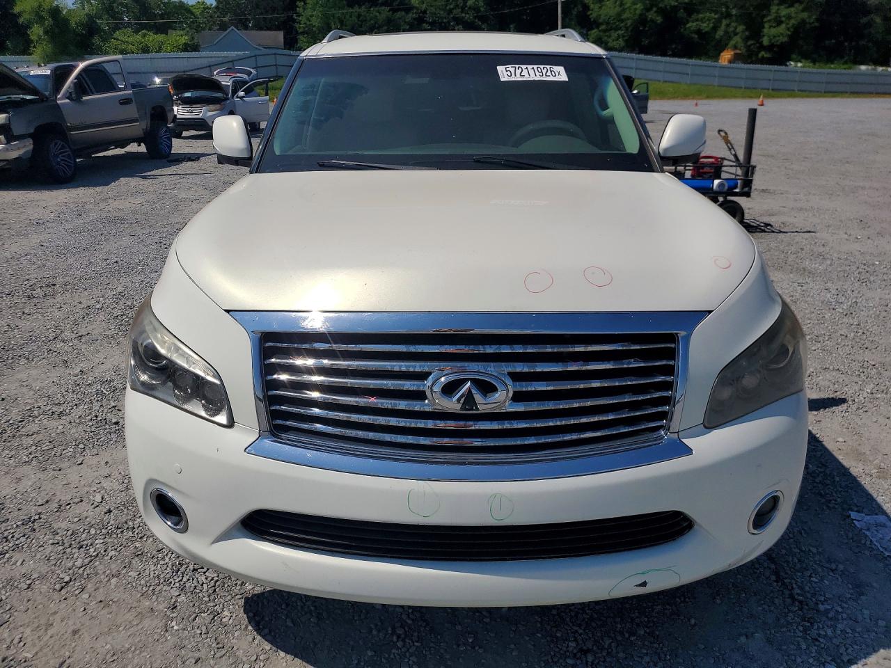 2013 Infiniti Qx56 Base White vin: JN8AZ2NE1D9040488