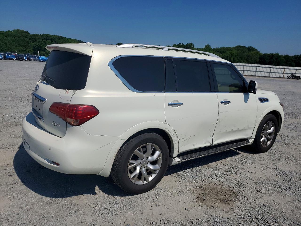 2013 Infiniti Qx56 Base White vin: JN8AZ2NE1D9040488