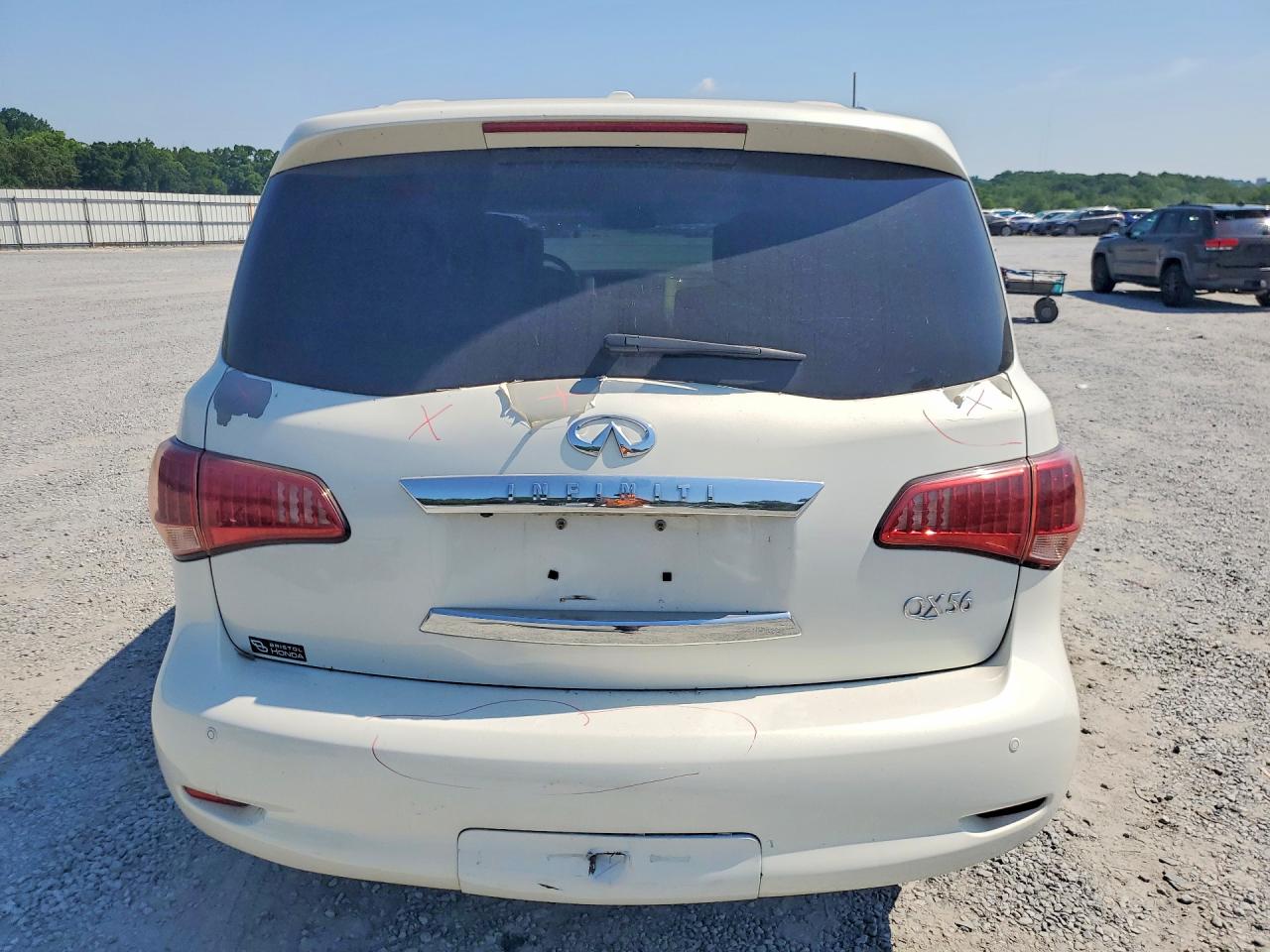 2013 Infiniti Qx56 Base White vin: JN8AZ2NE1D9040488