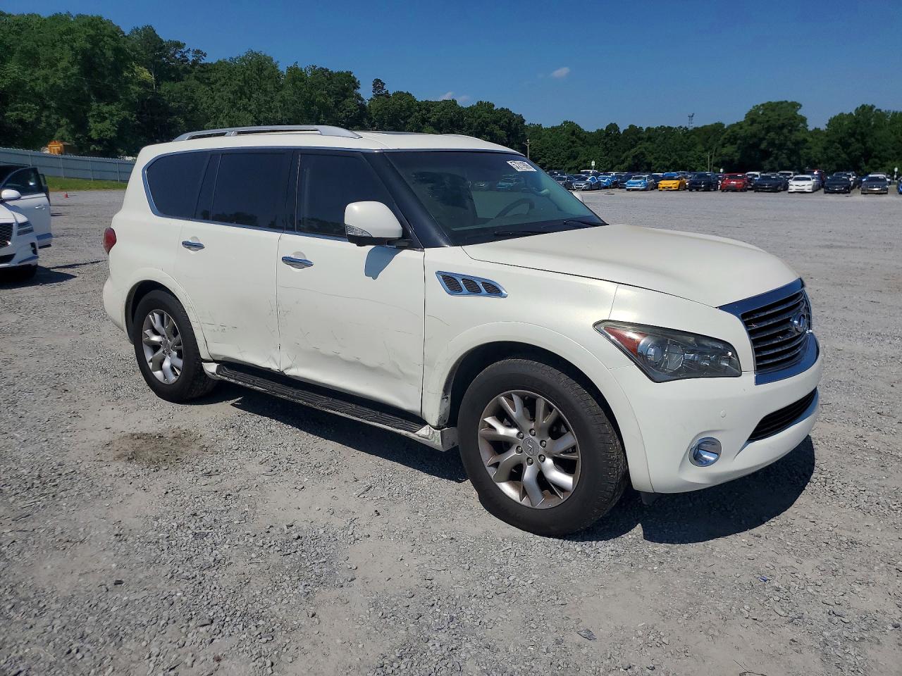 2013 Infiniti Qx56 Base White vin: JN8AZ2NE1D9040488